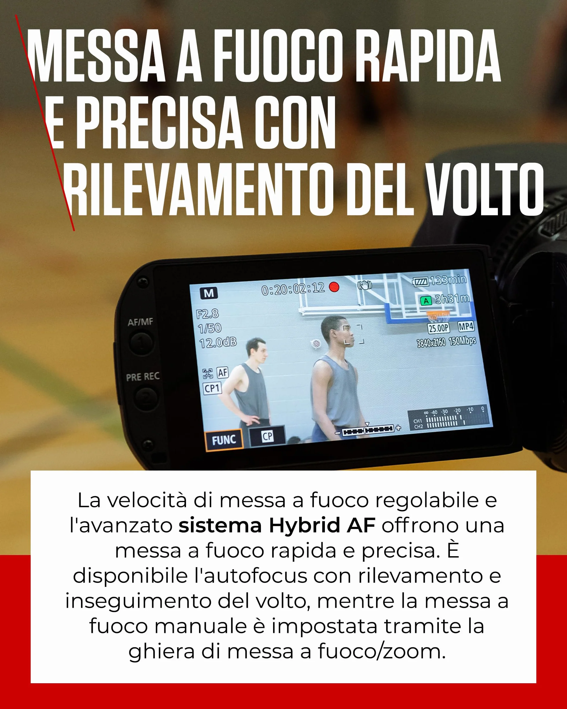 Canon XA60 - Videocamera 4K Professionale con Messa a Fuoco Automatica, Zoom Ottico 20x, Stabilizzazione a 5 Assi, Uscita HDMI e Streaming Live HD via USB-C
