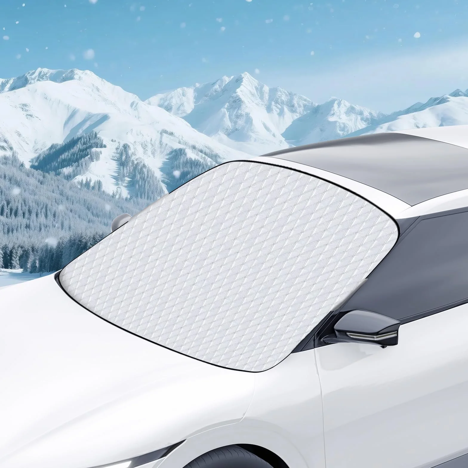 Copri Parabrezza Auto Antigelo Telo Protezione Inverno Neve Grandine Adatto Maggior Parte Veicoli