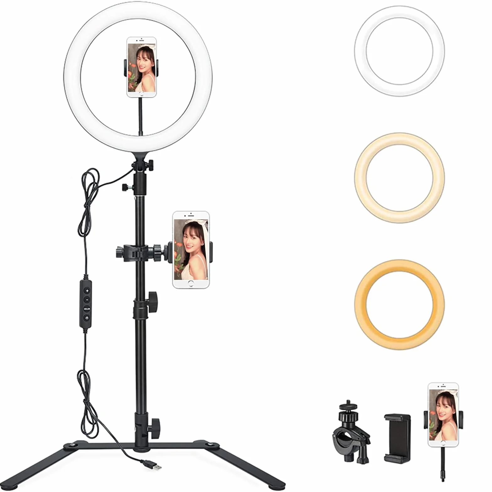 Godox LR120 12 "Anello luminoso a LED con supporto per smartphone