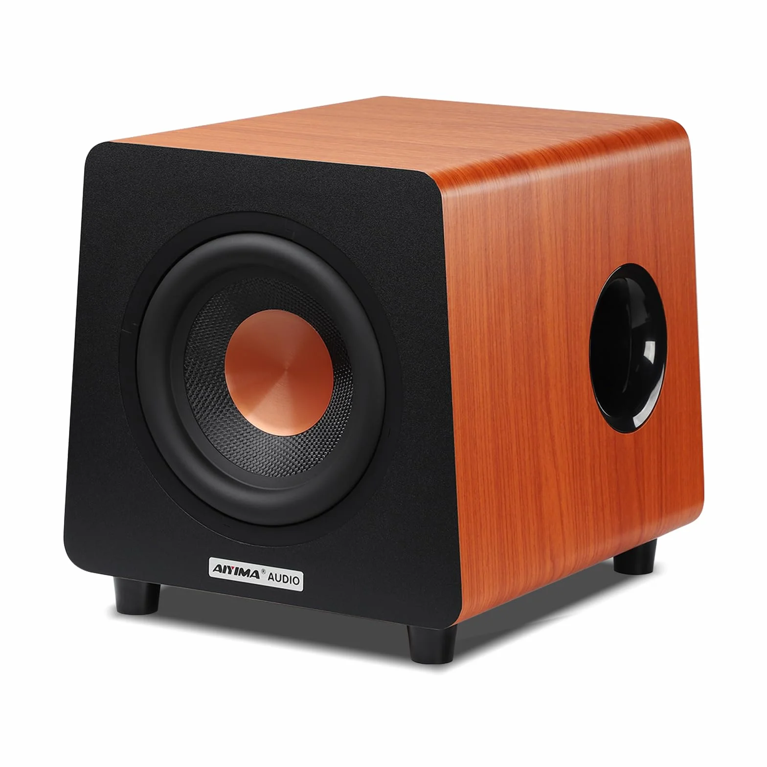 AIYIMA 800X 8 pollici Subwoofer alimentato, incredibilmente bassi profondi e amplificatore altoparlante subwoofer amplificato per home theater, ingressi RCA/AUX/LFE