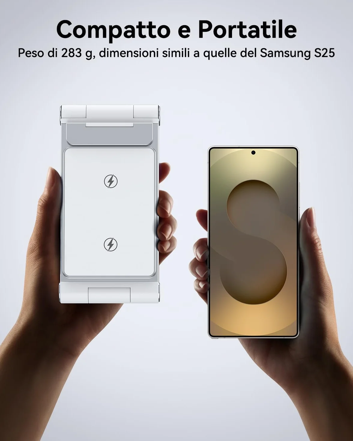 Caricatore Wireless 3 in 1 Ricarica per Samsung Galaxy S26/S25/S24/S23/S22/S21/S20 Series, Z Flip/Z Fold 7/6/5/4/3, Pieghevole per Galaxy Watch 8/Classic/Ultra/7/6/5/Pro/4, per Galaxy Buds 20W