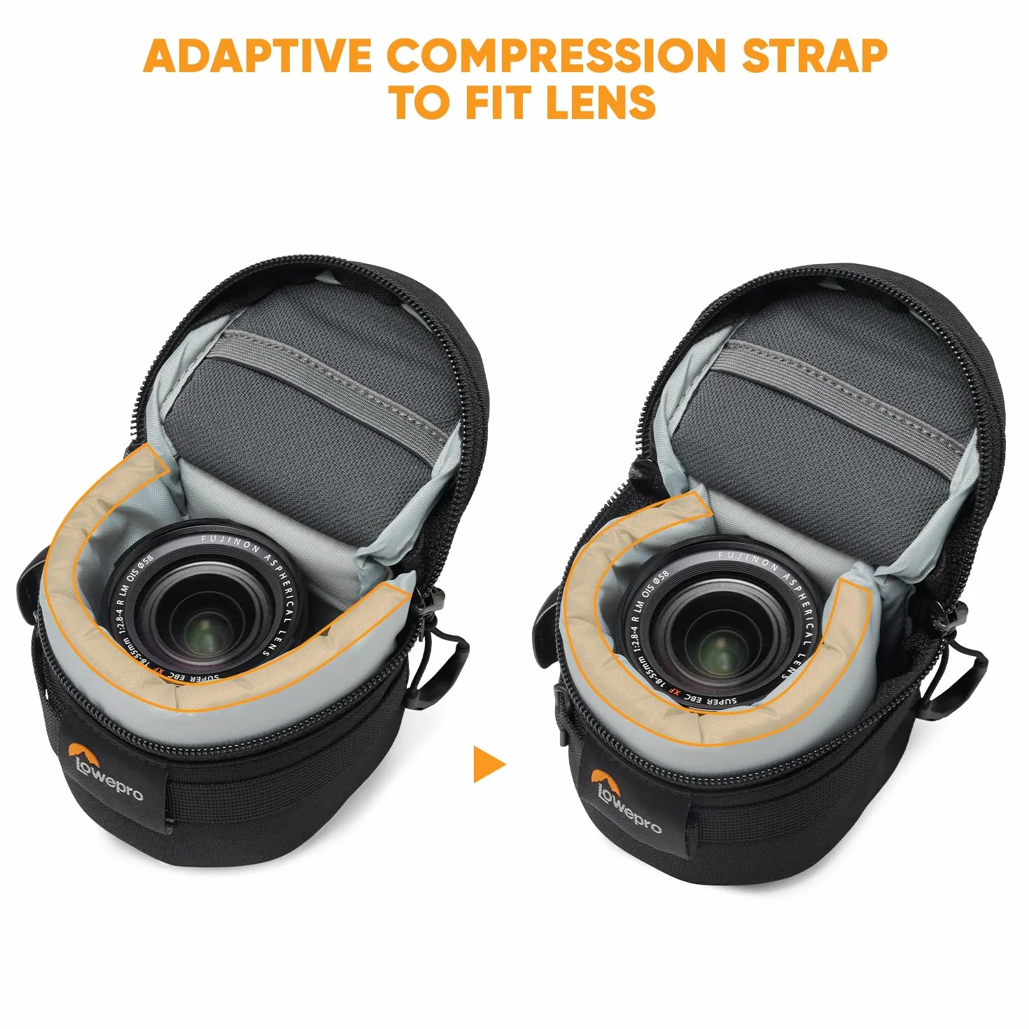 Lowepro ProTactic LCS 8 x 8 III Borsa per Obiettivo Fotografico, Adatta a 50mm F/1.8, per DSLR e Mirrorless, 0.3L 8x8x8cm, Zaino per Fotocamera, per Fotografi/Videografi