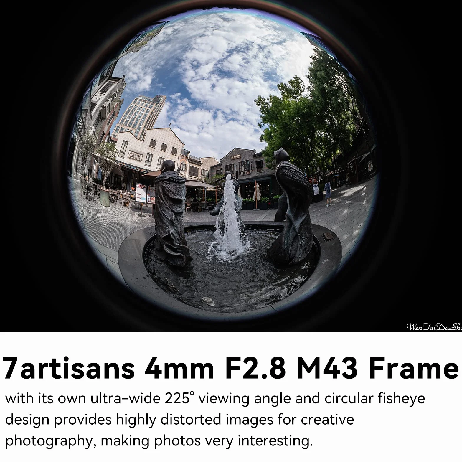 7Artisans 4 mm F2.8 Fisheye Ultra Wide Angle Lens APS-C Manuale Focus Prime Lens Compatibile con Fujifilm FX-Mount Mirrorless Camera X-T1 X-T2 X-T3 X-T20 X-T30 X-E1 X-E2 X-E3
