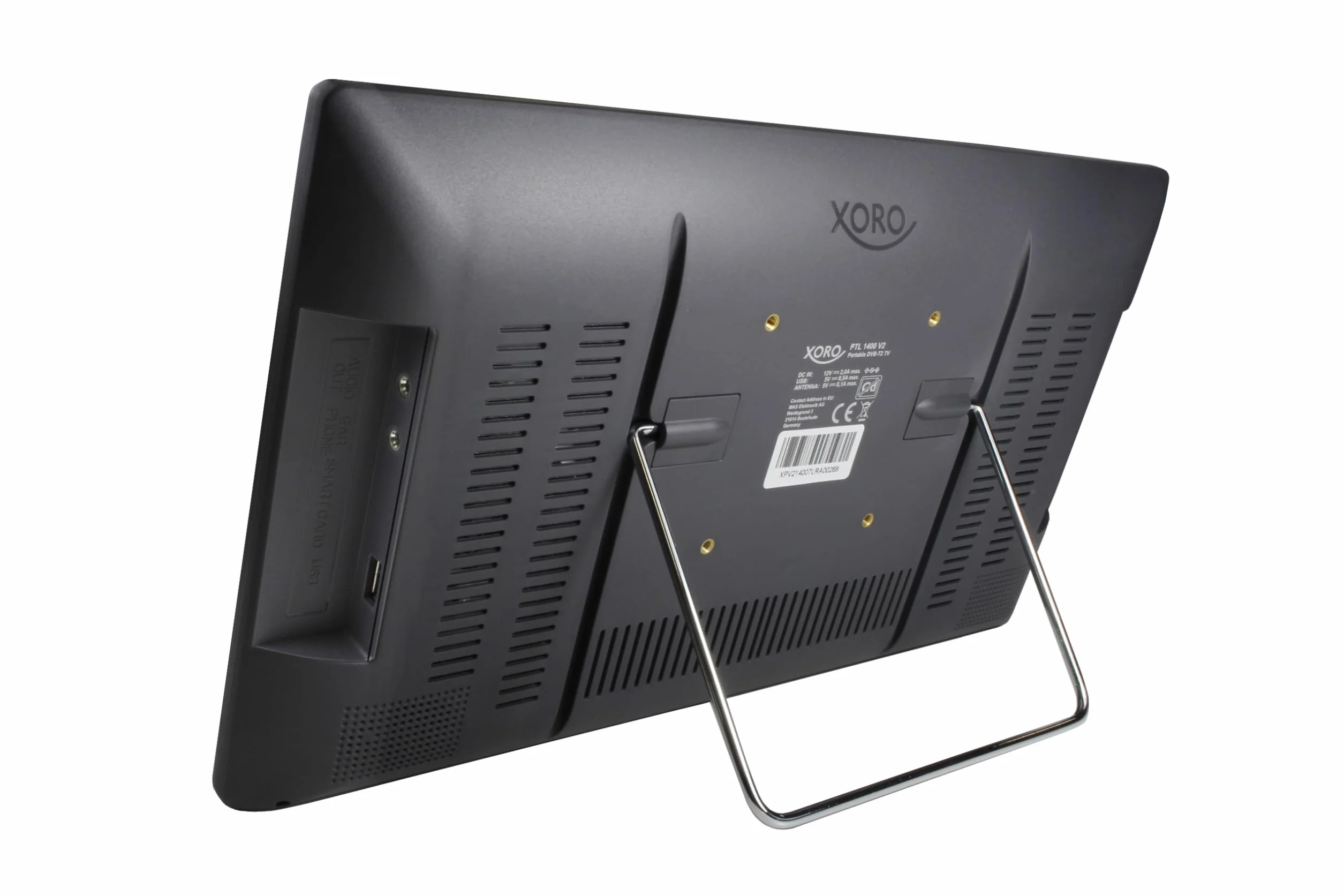 XORO PTL 1400 V2 TV portatile Full HD DVB-T/T2 HEVC 265 14" con batteria integrata HDMI USB 2.0