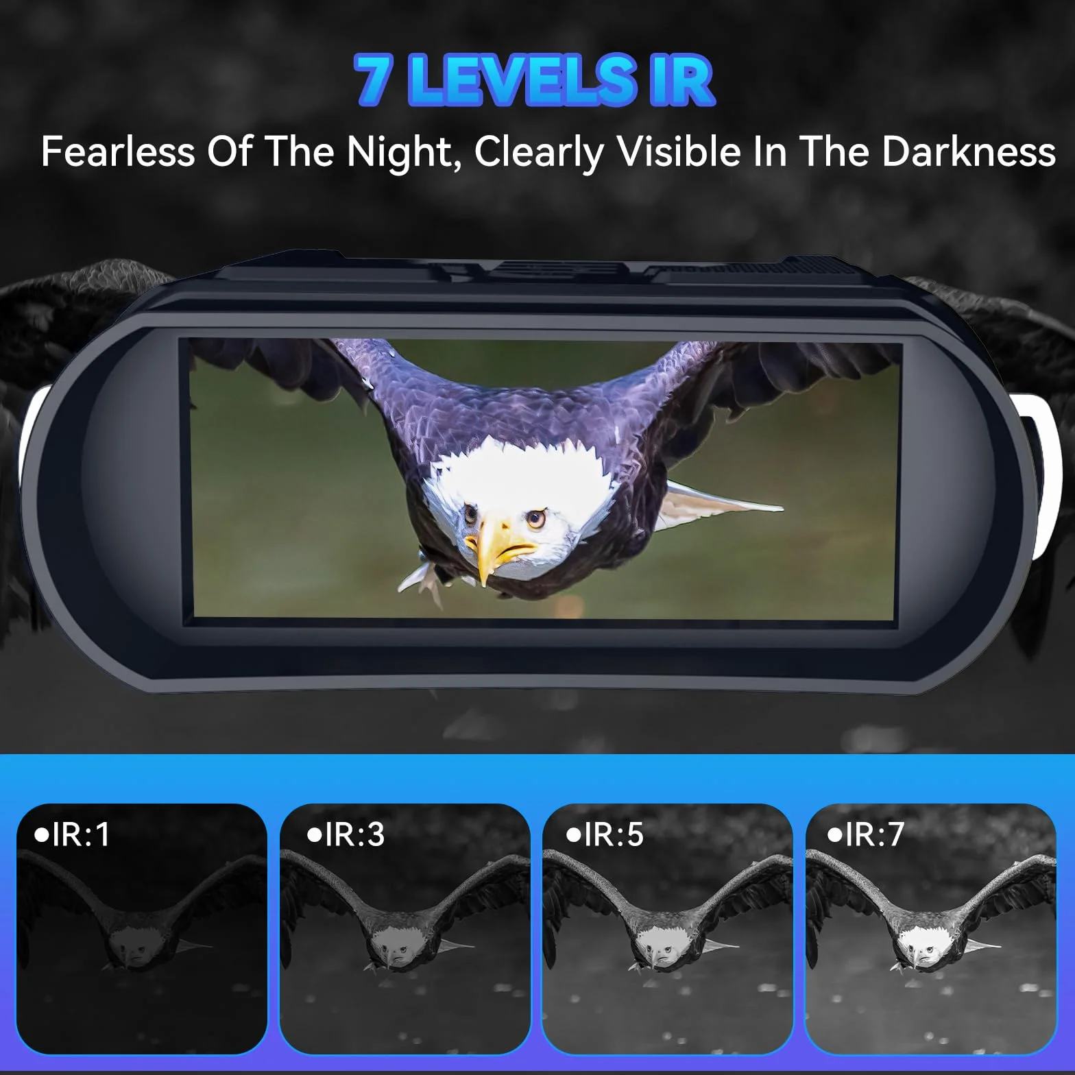 Visore Notturno Caccia Include Memoria da 32 GB Binocolo Visione Notturna Binocolo Infrarossi Perfetto per il campeggio, la caccia e l'osservazione notturna. Un regalo perfetto per gli uomini