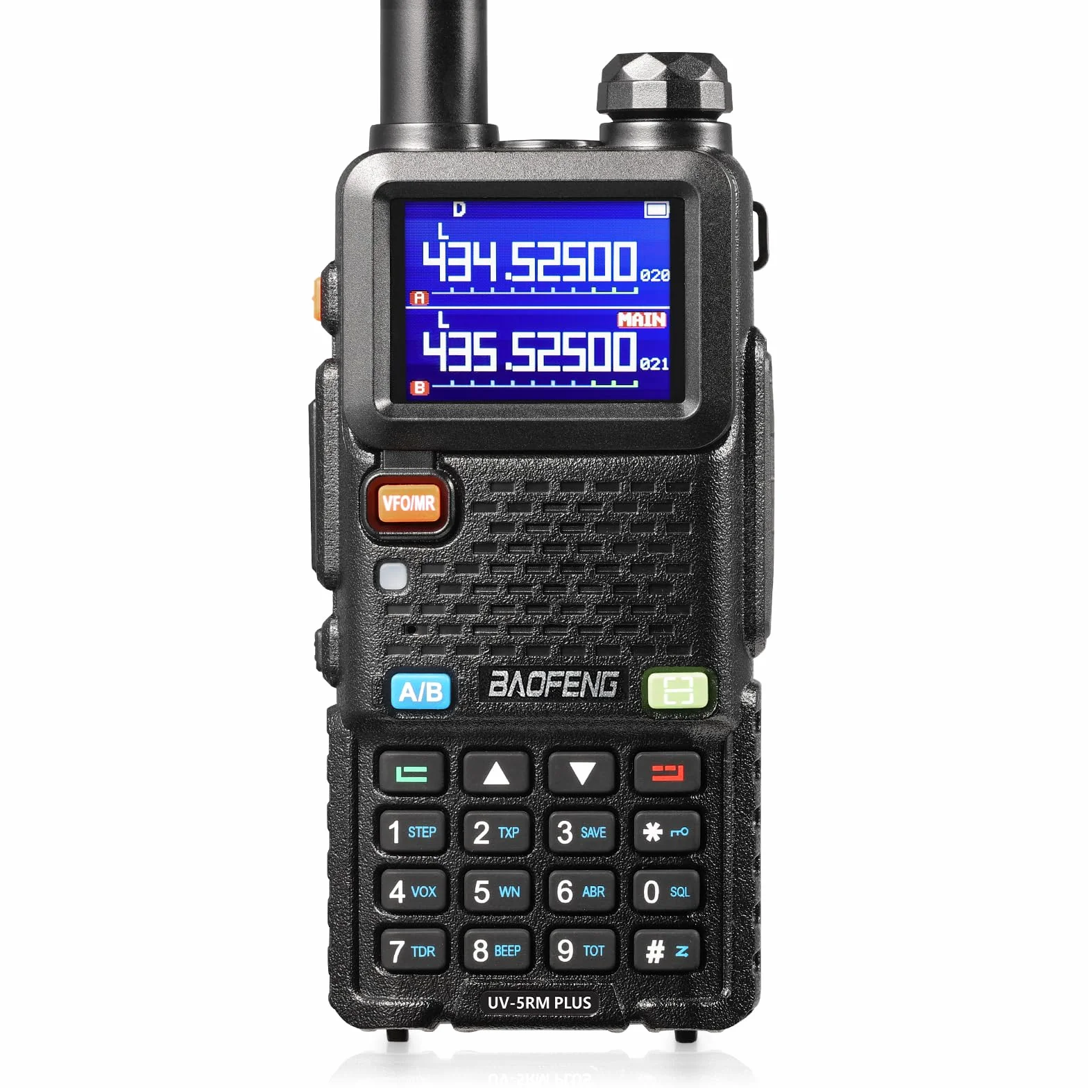 BAOFENG UV-5RM Plus - Radio amatoriale multi-banda, walkie talkie, ricaricabile, con ampia portata, copia di frequenza, airband, batteria da 2500 mAh