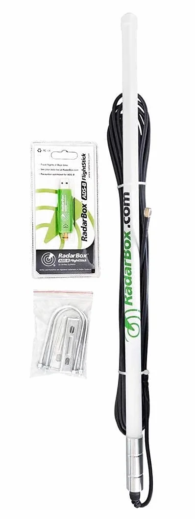 Antenna esterna AirNav ADS-B 1090 MHz con connettore SMA e pacchetto RadarBox FlightStick