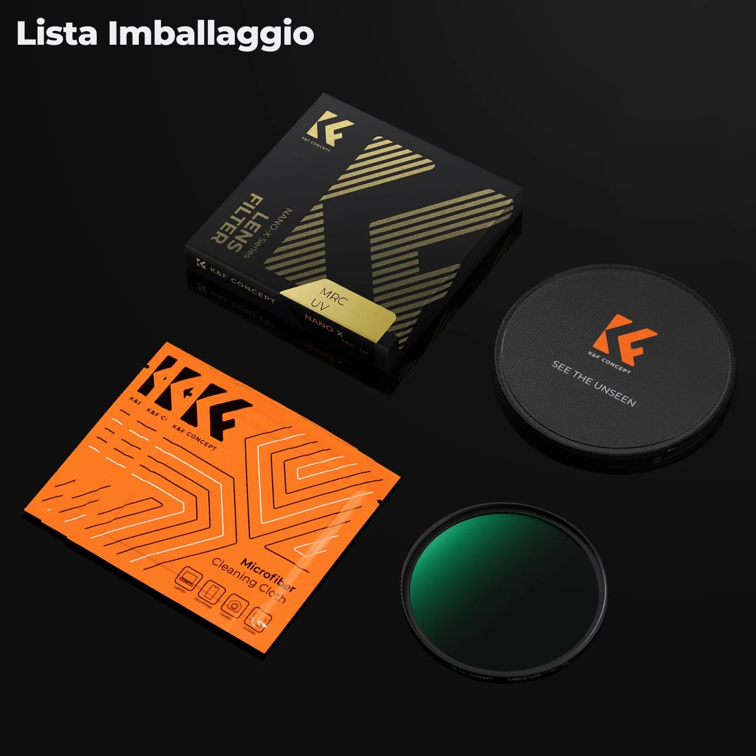 K&F CONCEPT Nano-Xcel 40.5mm Filtro di Protettivo UV, Filtro UV in Vetro Ottico con 28 Strati Rivestimento Nano