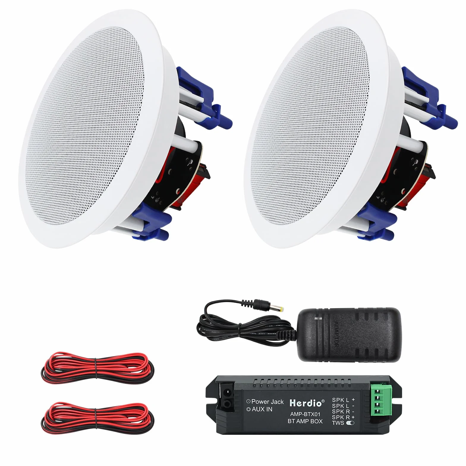 Herdio 5.25" Altoparlanti a Soffitto 300 Watt Sistema Domestico Bluetooth