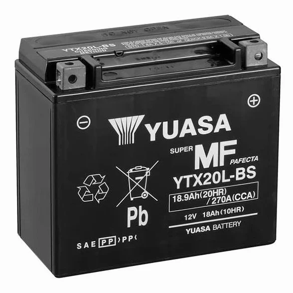 Yuasa SLA YTX20L-BS AGM Batteria moto 12 V 18 Ah 175x87x155 mm compatibile Harley-Davidson Fat Boy Special 1584 2011