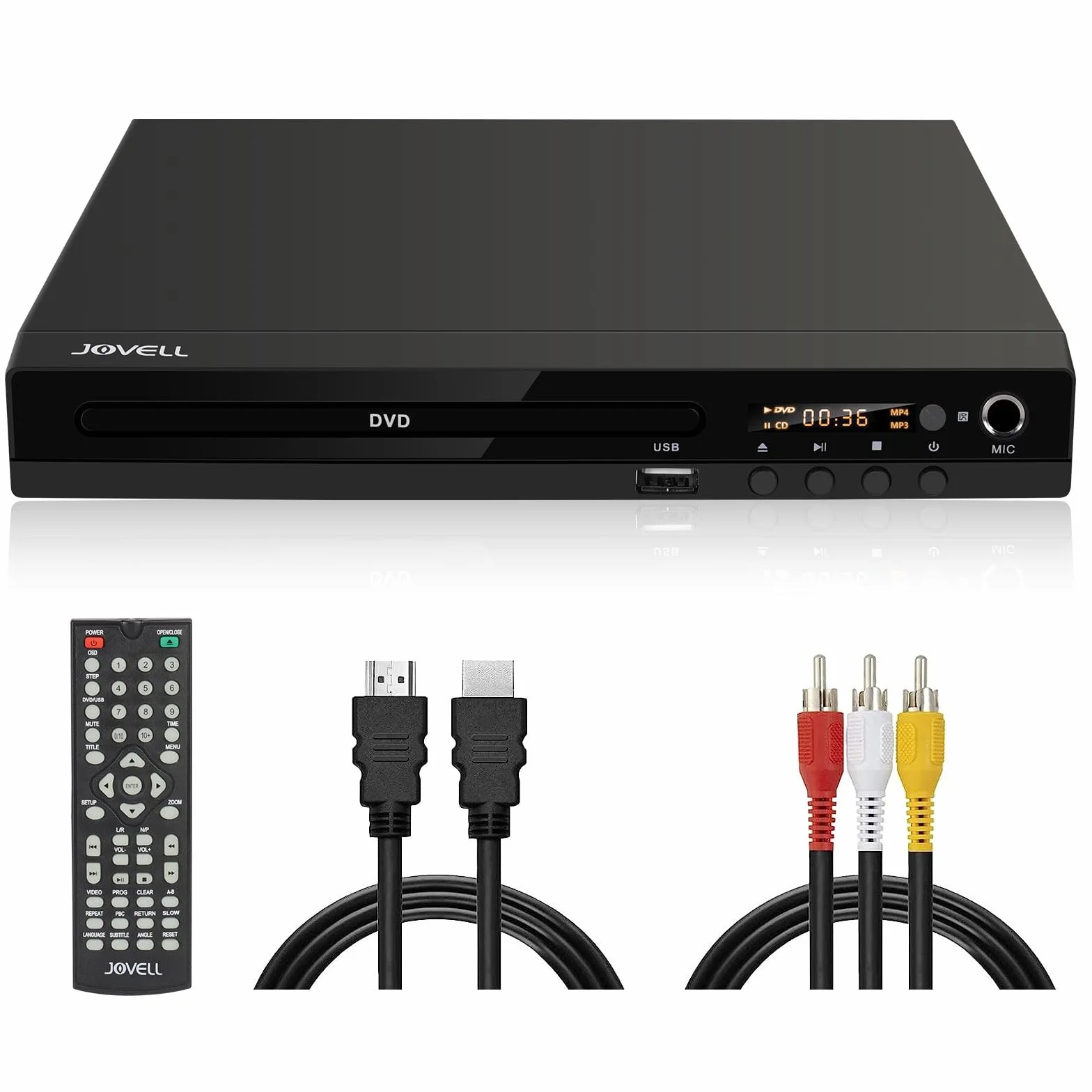 Lettore DVD 170 con porta scart 1080P HD senza regioni con uscita HDMI, uscita AV, sistema TV PAL NTSC, supporto ingresso MIC, ingresso USB (con scart)