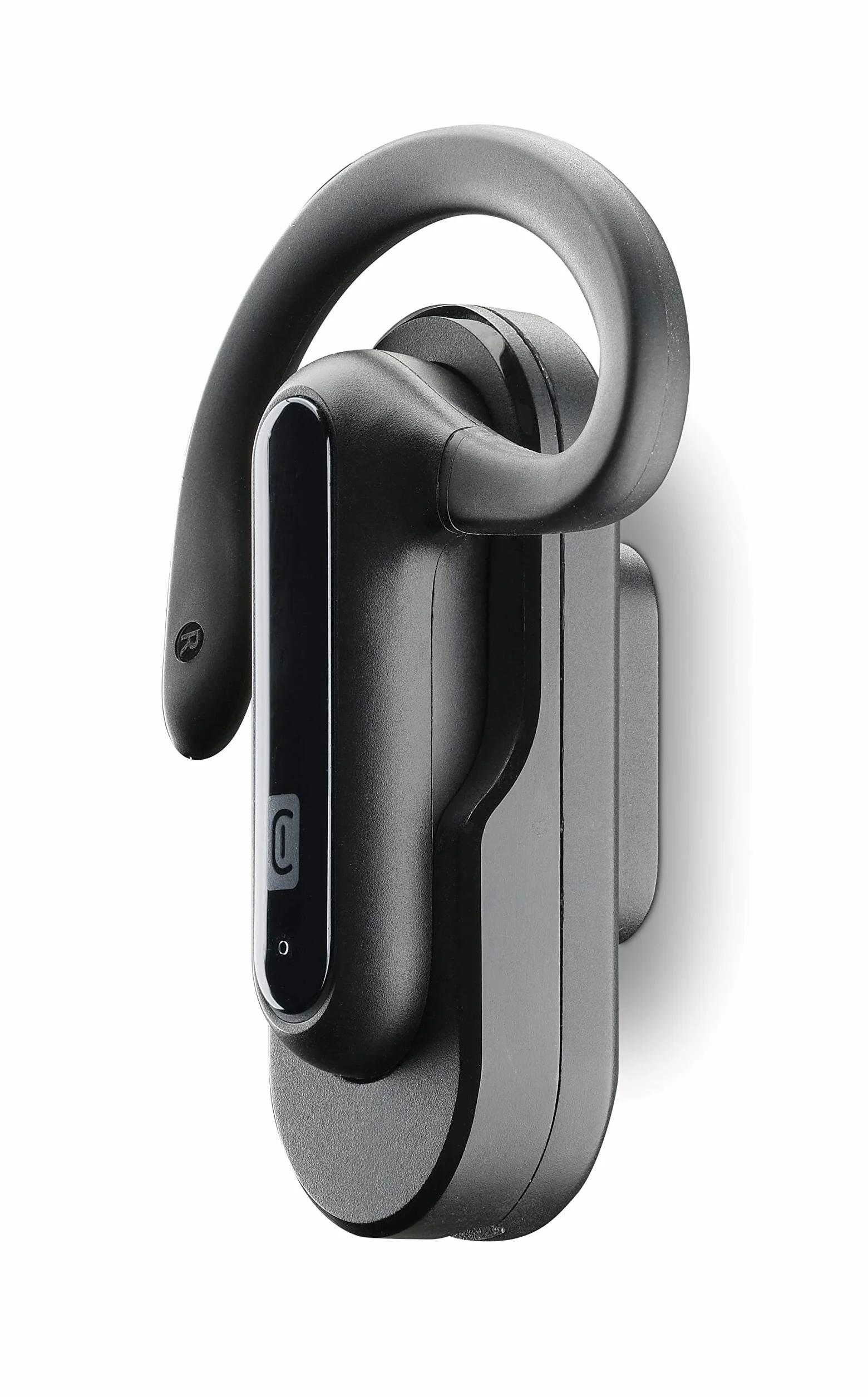 cellularline | CAR FLAT | Auricolare Bluetooth Mono con Supporto Auto da Bocchette di Areazione o Adesivo - Talk Time: 6 ore - Ricarica : 1.5 ore - Portata: 10mt, Nero, Universale