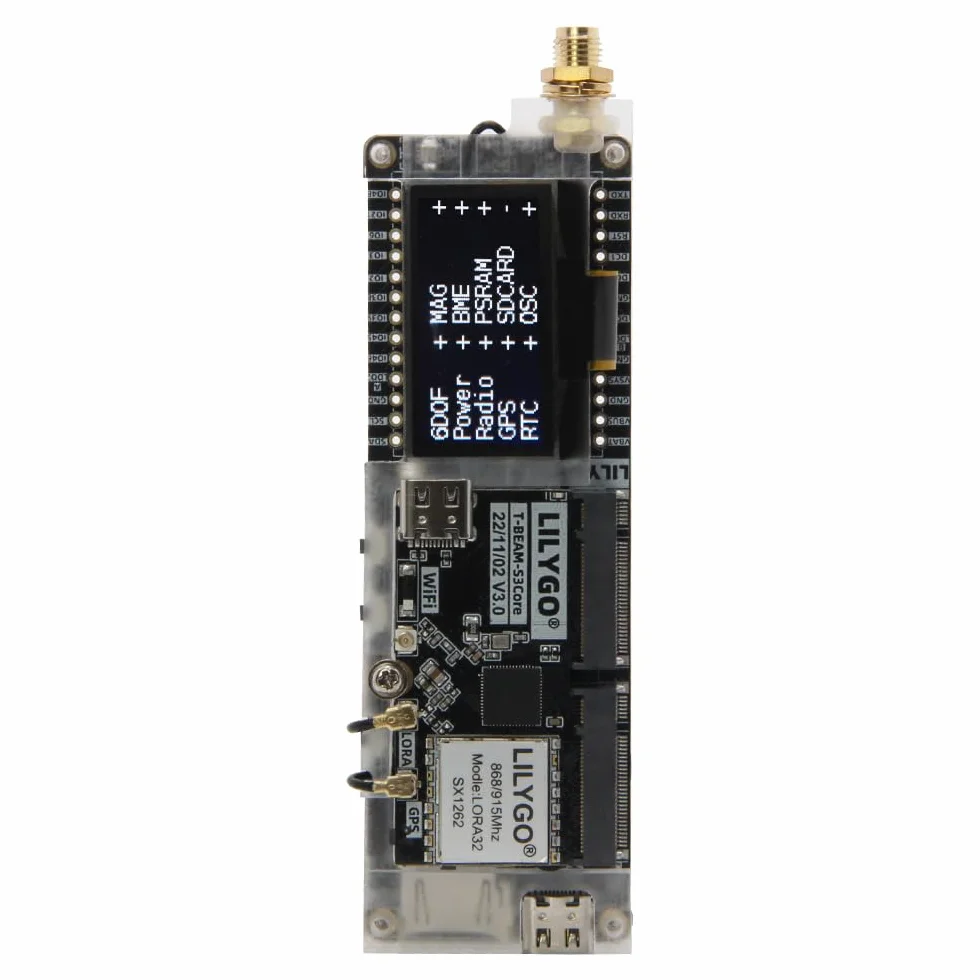 LILYGO T-BeamSUPREME Meshtastic ESP32-S3 TTGO Scheda di Sviluppo LoRa L76K GPS WiFi Modulo Bluetooth con SH1106 OLED da 1,3" (L76K 868Mhz)