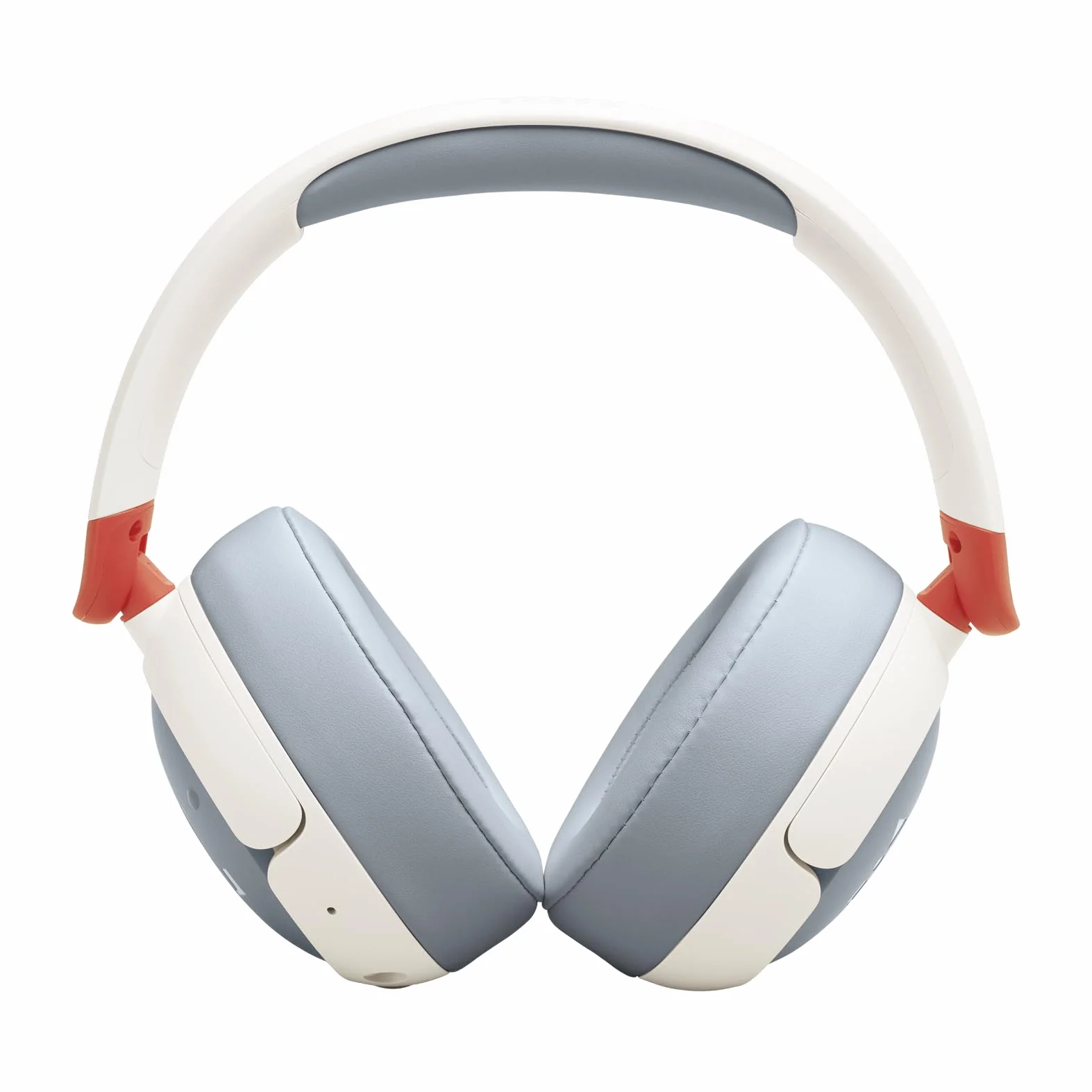 JBL Junior 470 NC Cuffie Over-Ear Bluetooth Wireless per Bambini, con Cancellazione Attiva del Rumore, Microfono Integrato, 50 Ore di Autonomia, JBL Safe Sound, Limitatore Volume, Set Adesivi, Bianco