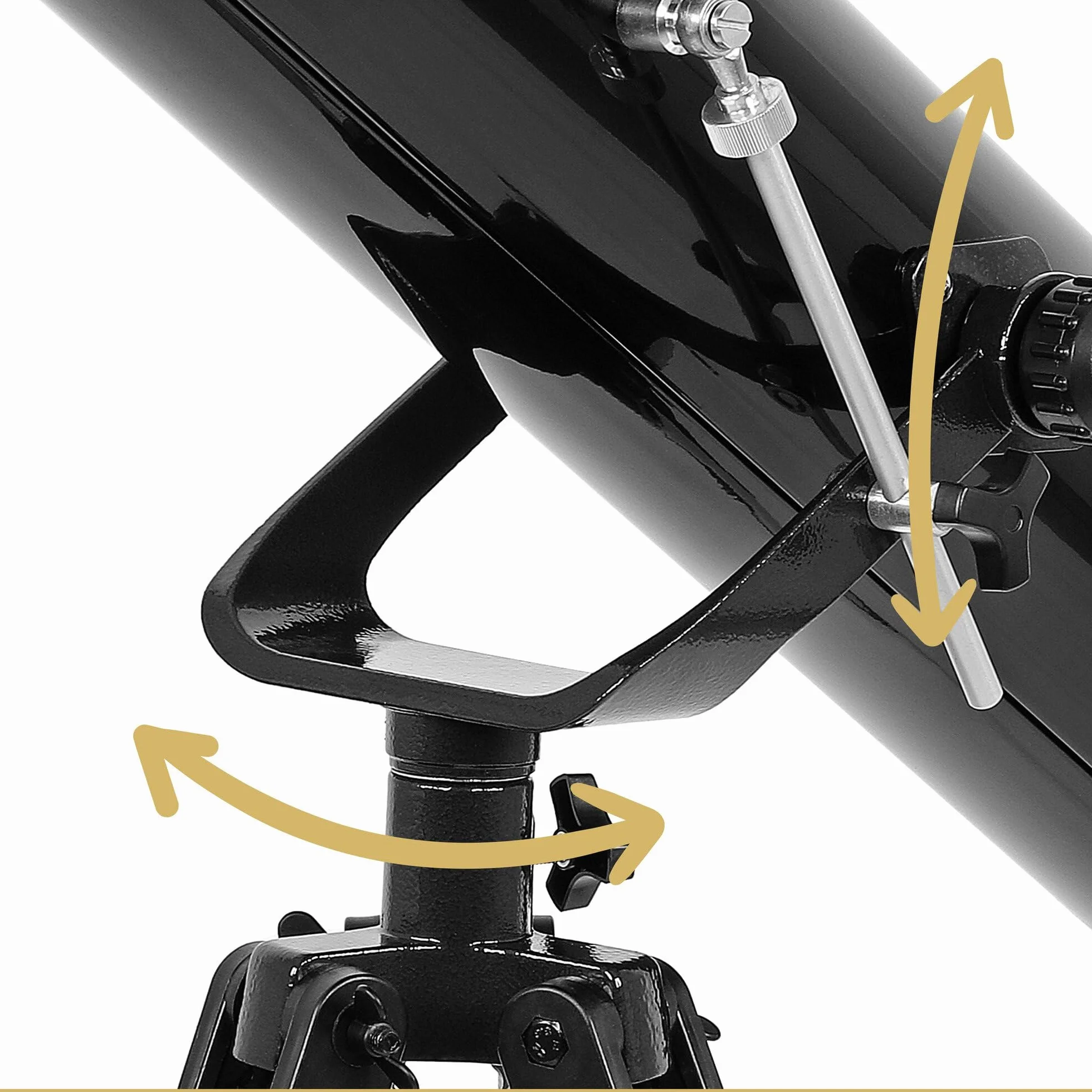 Telescopio Omegon N 76/700 AZ-1 | Telescopio a specchio per principianti | Montatura azimutale | Compatto e leggero | Per la Luna e i pianeti | Telescopio astronomico per giovani e adulti