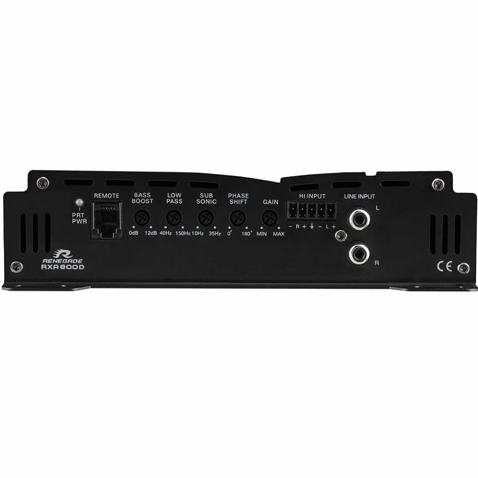1 amplificatore monofonico RENEGADE RXA800D RXA 800 D 1 canale classe d 400 watt rms 800 watt max bass boost specifico per subwoofer, 1 pezzo