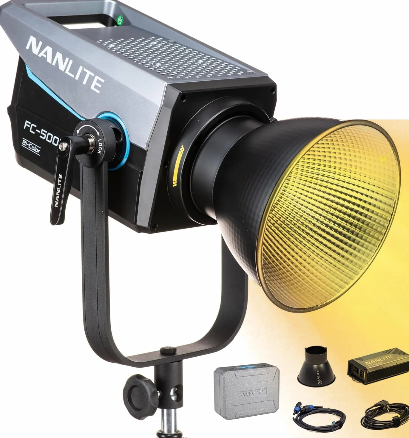 Nanlite FC-500B Luce a LED per video bicolore da 2700 K a 6500 K, 500 W ad alta potenza, CRI 96+ TLCI 98+, luce di studio regolabile per fotografia e registrazione video