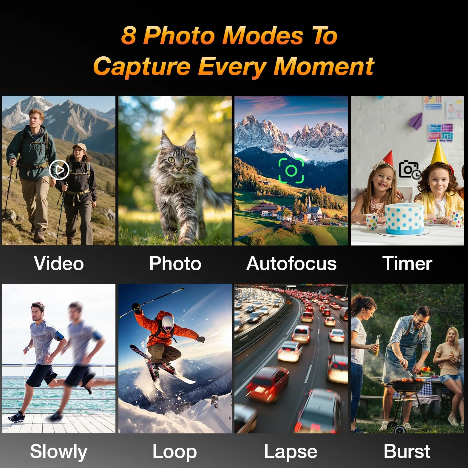 Fotocamera digitale a doppio schermo 5K per Vlogging, fotocamera WiFi da 80 MP con display frontale, zoom 18x, luce di riempimento, include scheda da 64 GB e 2 batterie