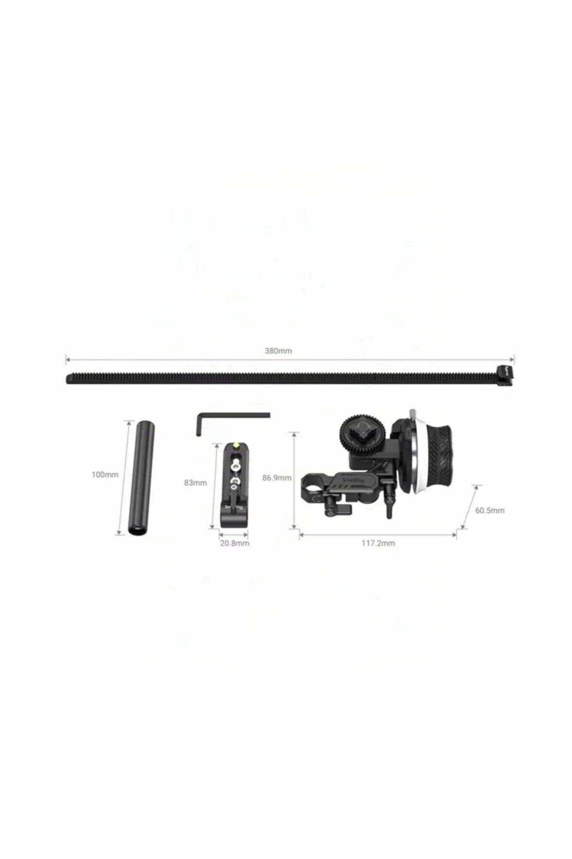 SMALLRIG Mini Follow Focus Zoom Controller per Fotocamere DSLR e Mirrorless, Compatibile con Varie Dimensioni di Obiettivi - 3010C