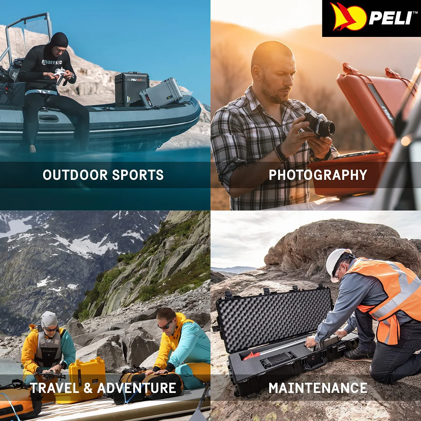 PELI 1507 Air Valigia Protettiva Leggera per Camera DSLR e Attrezzatura Delicata, Impermeabile e resistente alla polvere, 24L di Capacità, Fabbricato in USA, Senza Schiuma, Colore: Giallo