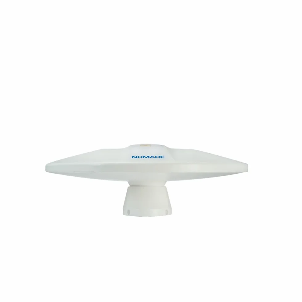 Glomex – Antenna TV DVB-T2 Omnidirezionale Portatile con Amplificatore, Modello SGT6000 (Nomade) – 360°, 12V, Alta Sensibilità, Per barche, camper, yacht