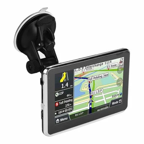 Touchscreen 5 pollici GPS Touch Screen 256 MB 8 GB universale per camion auto MP3 FM Europa Mappa/Mappe/Traffico in diretta/Parcheggio in diretta/Avvisi conducente/Voce