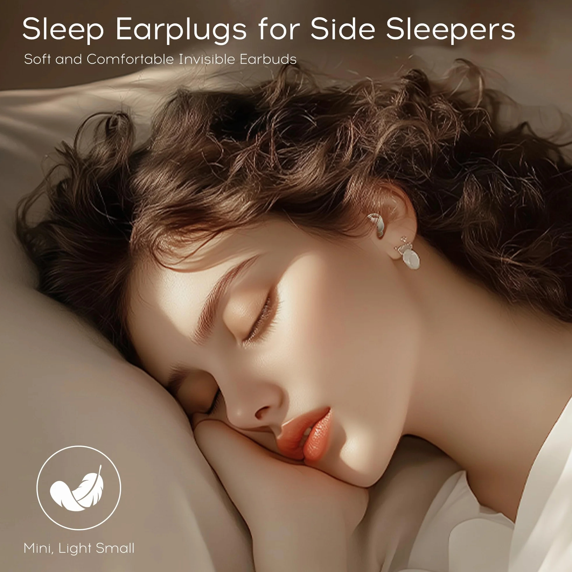 Cuffie per Dormire, Mini Auricolari Wireless Bluetooth 6.0 Auricolari per Dormire in silicone liquido, Auricolar ascosti con Display di Alimentazione per Esercizio, Lavoro, Escursionismo