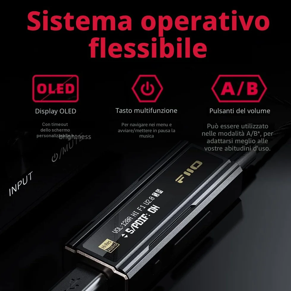 FiiO KA5 - Amplificatore USB DAC per cuffie con uscite da 3,5 mm e 4,4 mm