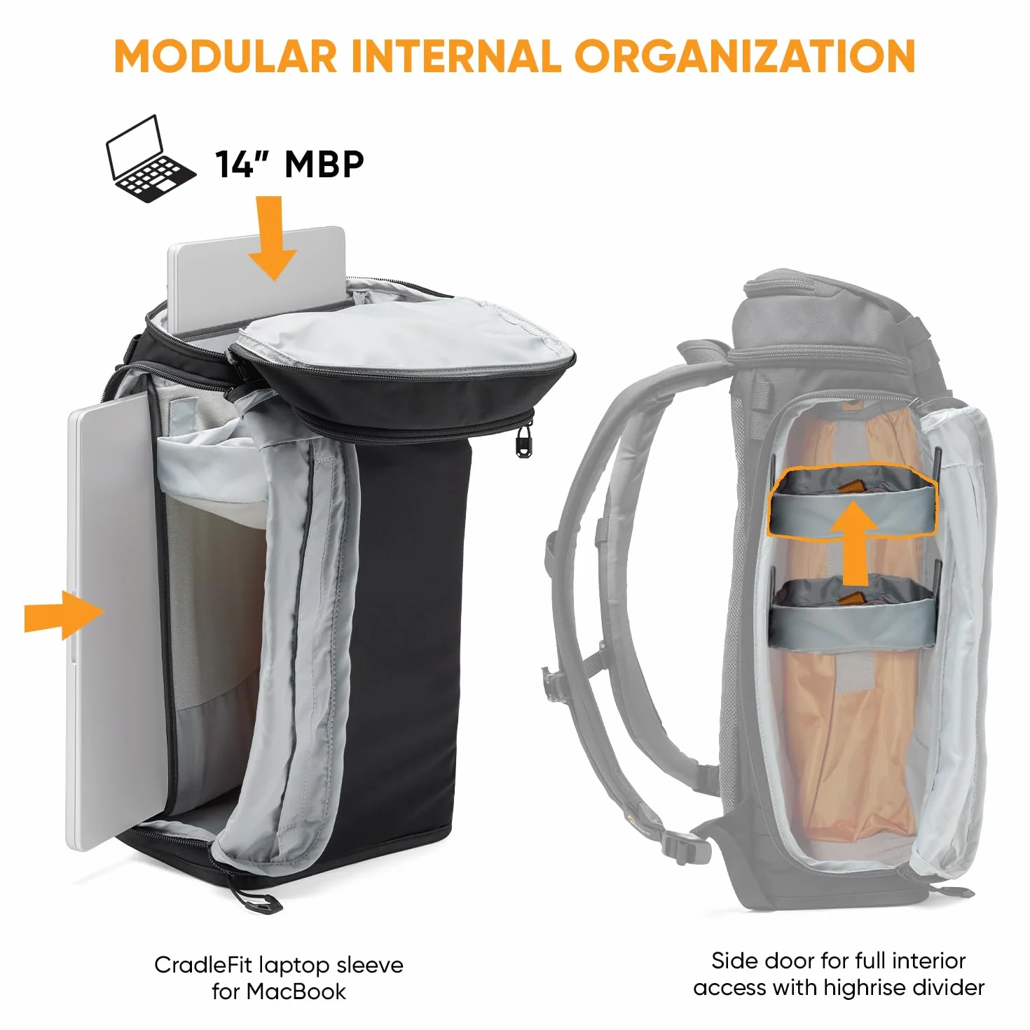 ProTactic Lite BP 150 AW III Lowepro, Accesso Superiore e Laterale, Borsa per Fotocamera, DSLR/ Droni/ Mirrorless, Laptop fino a 14", Copertura Antipioggia, per Fotografi e Videografi, Capacità 25L