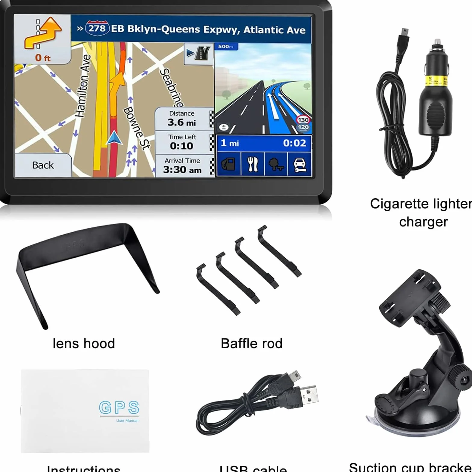GPS Bluetooth Navigatore Satellitare per Auto, 7 Pollici 2023 Navigatore Satellitare per Camion con Bluetooth, Avviso Traffico Vocale, Aggiornamenti Gratuiti Delle Europa Mappa a vita