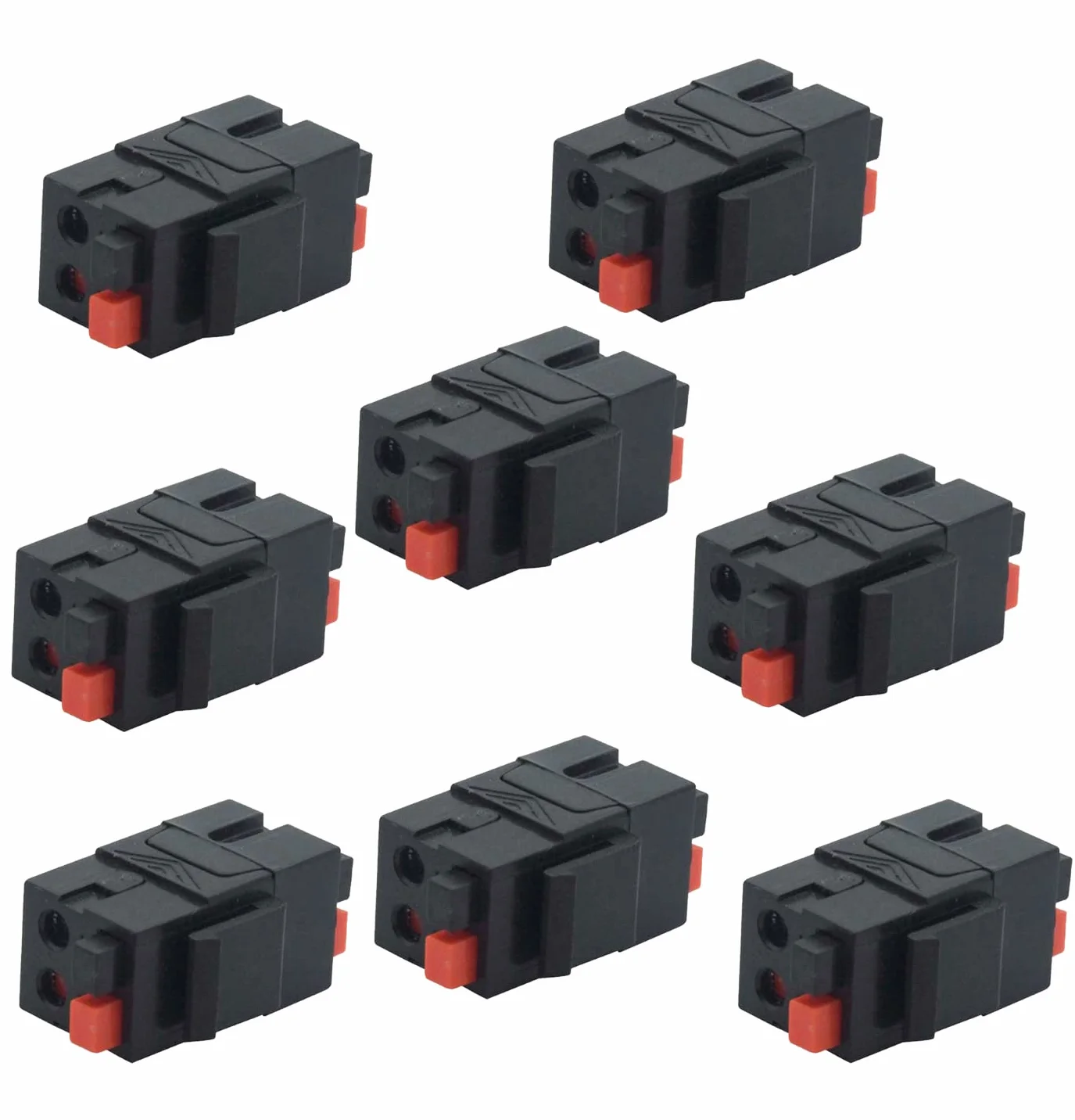 Altoparlante Keystone Jack Nero 8 Pezzi – Femmina a Femmina per Piastra da Parete Home Theater