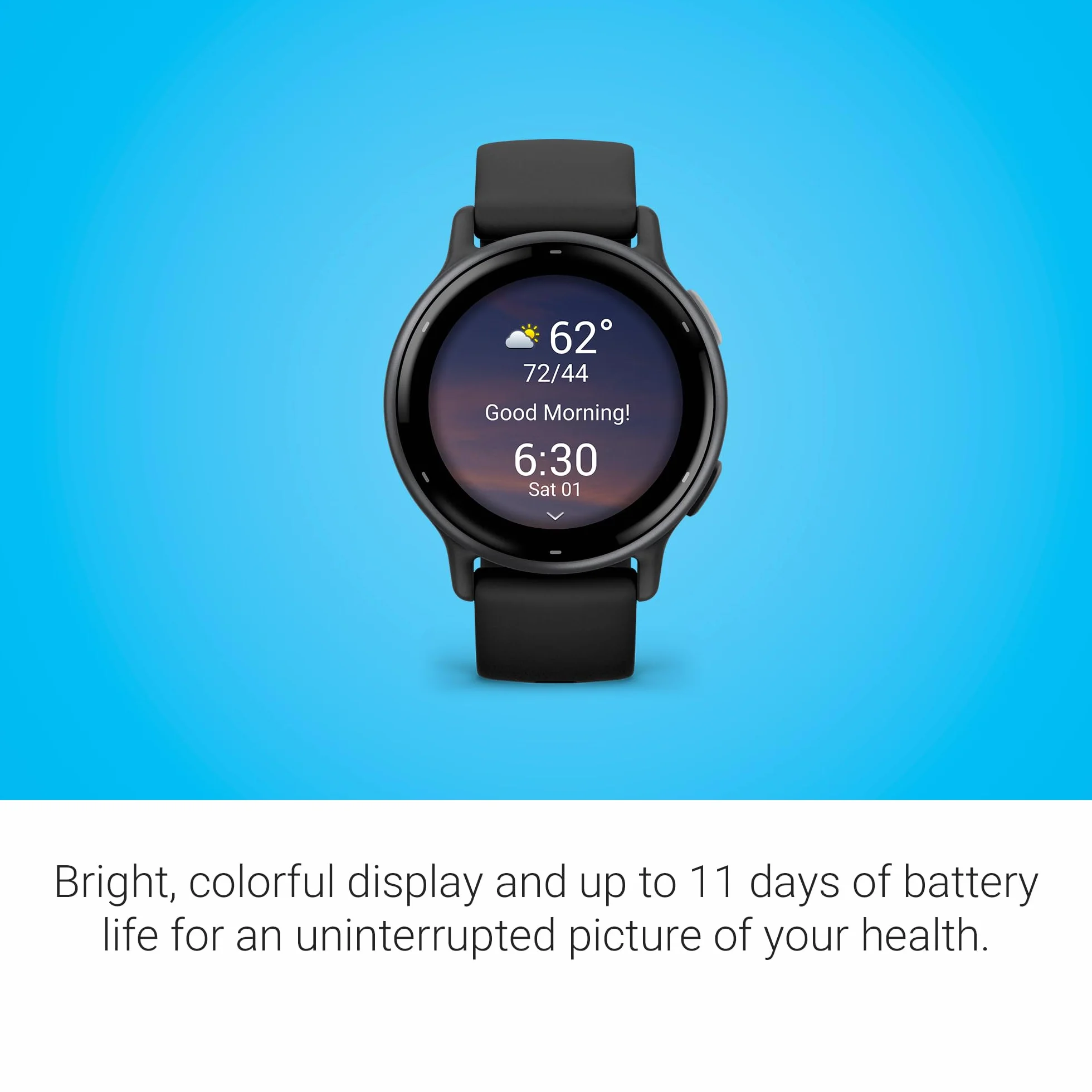 Garmin vívoactive 5, Smartwatch AMOLED 1,2", Cassa 42mm, Musica, GarminPay, +30 Sport, GPS, Cardio, Coach Sonno, Benefici Workout, Autonomia 11 giorni, Black & Slate
