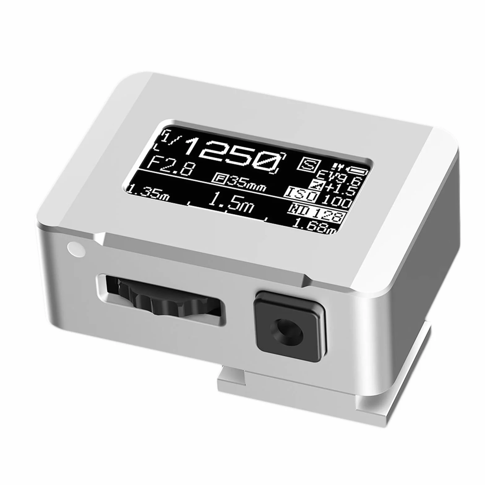 Esposimetro per Fotocamera, Indicatore di Esposizione, Misurazione Media a 30°, con Schermo OLED, Attacco Slitta Fredda, Regolazione ISO, Apertura E velocità Dell'otturatore