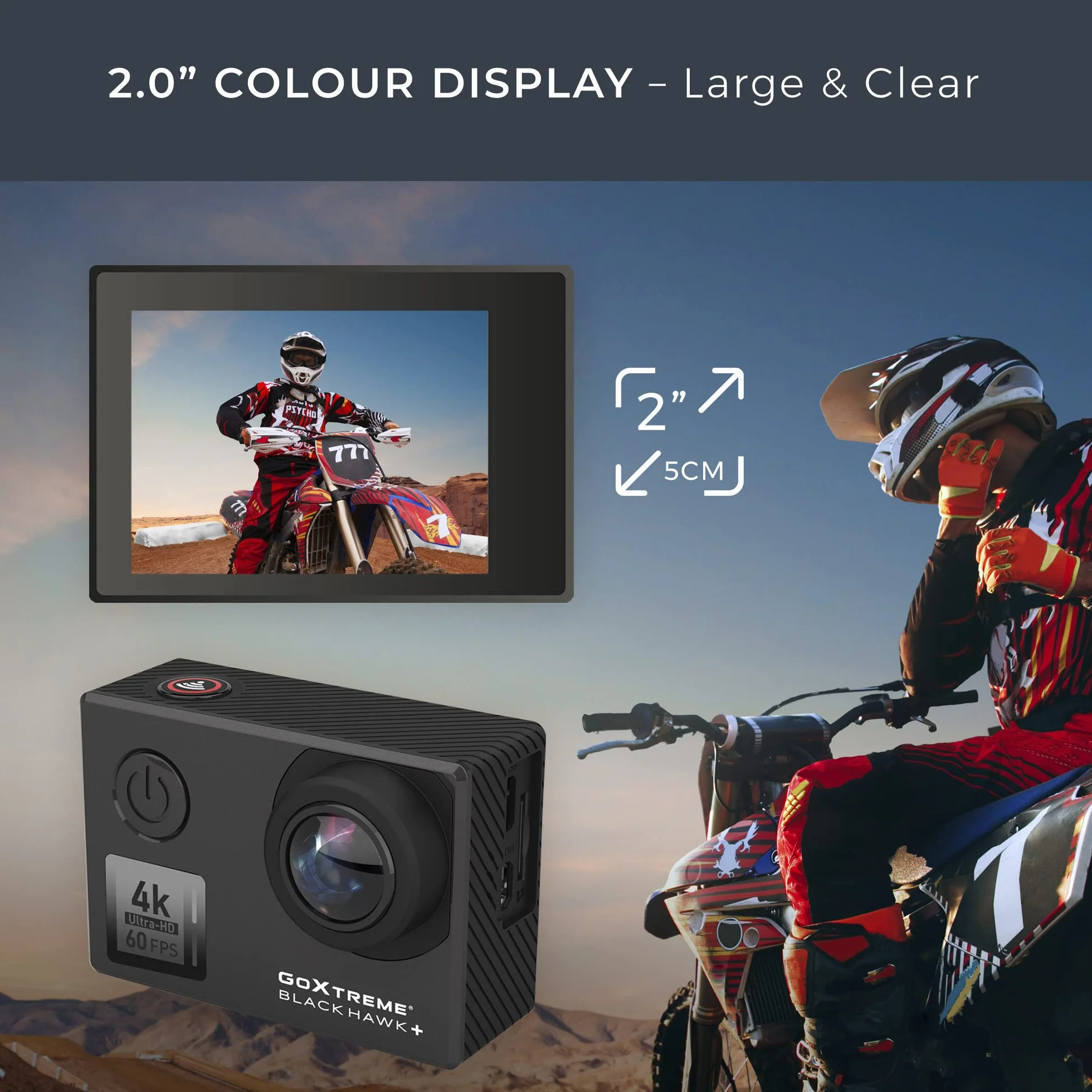 GoXtreme 3R30040 Blackhawk 4K+ Actioncam 4K-60Fps, Nero
