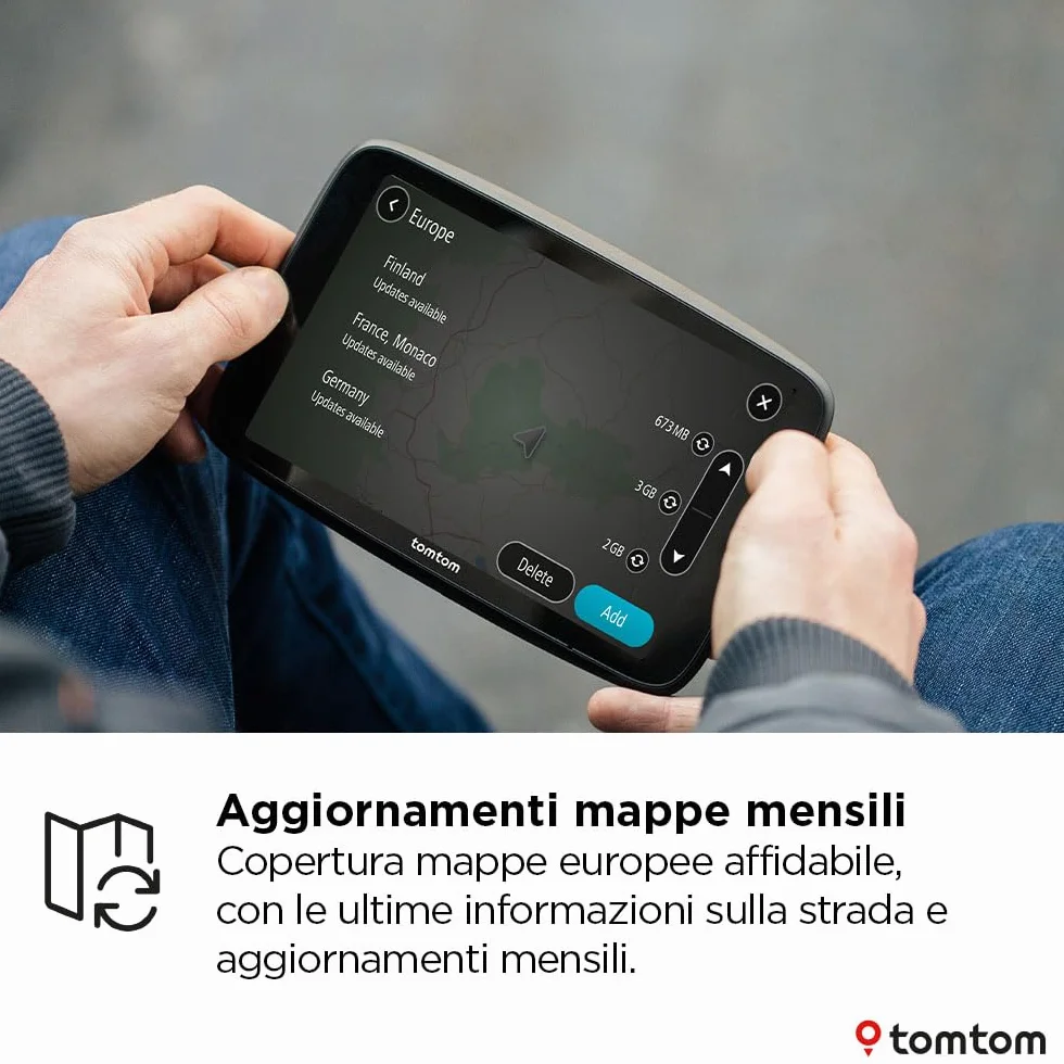 TomTom Navigatore per camion e bus GO Professional - 2a gen. (Touchscreen capacitivo da 5", mappe europee e info sul traffico in tempo reale. Progettato per camion e veicoli di grandi dimensioni)