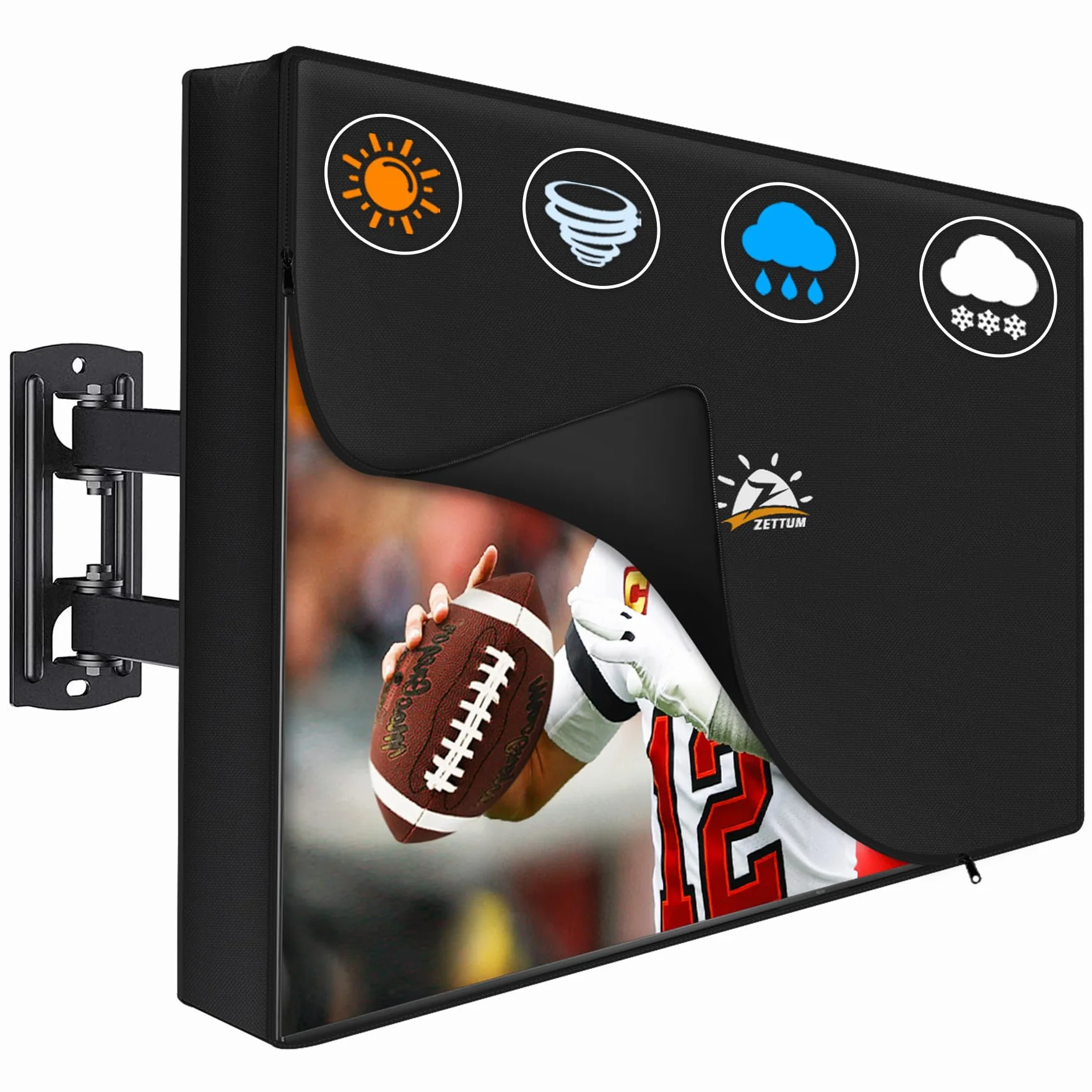 Zettum Custodia per TV pieghevole 40-43 pollici Impermeabile Tessuto Oxford 600D PU con Cerniera
