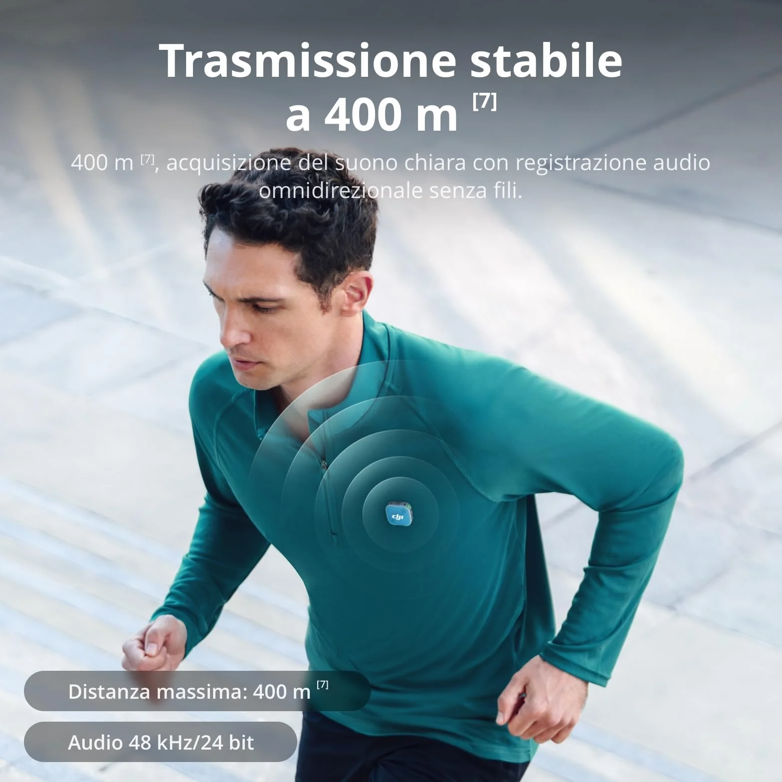 DJI Mic Mini 2 microfono wireless lavalier professionale per iPhone Android PC vlog live streaming