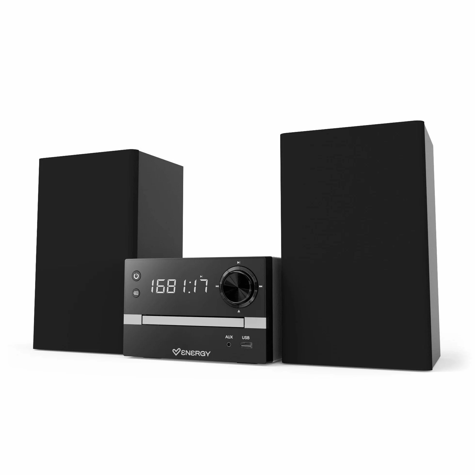Energy Sistema 7 Micro Hi Fi 30W Impianto Stereo Bluetooth Lettore CD USB MP3 Radio FM System Home Speaker Modulari Bass Jack 3.5mm Wireless 2.0 Full Range