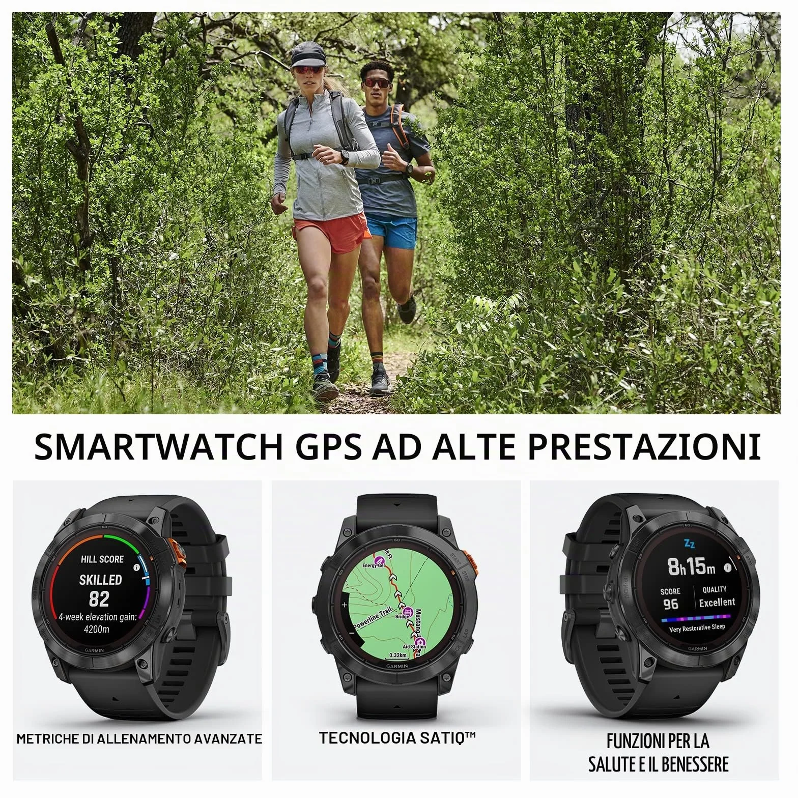Garmin fēnix 7X Pro Solar, Smartwatch, Ricarica solare, 51mm, Torcia LED, Touchscreen 1,4", +30 Sport, GNSS multi-band, SpO2, Mappe, Musica, Autonomia 37 giorni (Slate Gray & Black) (Ricondizionato)
