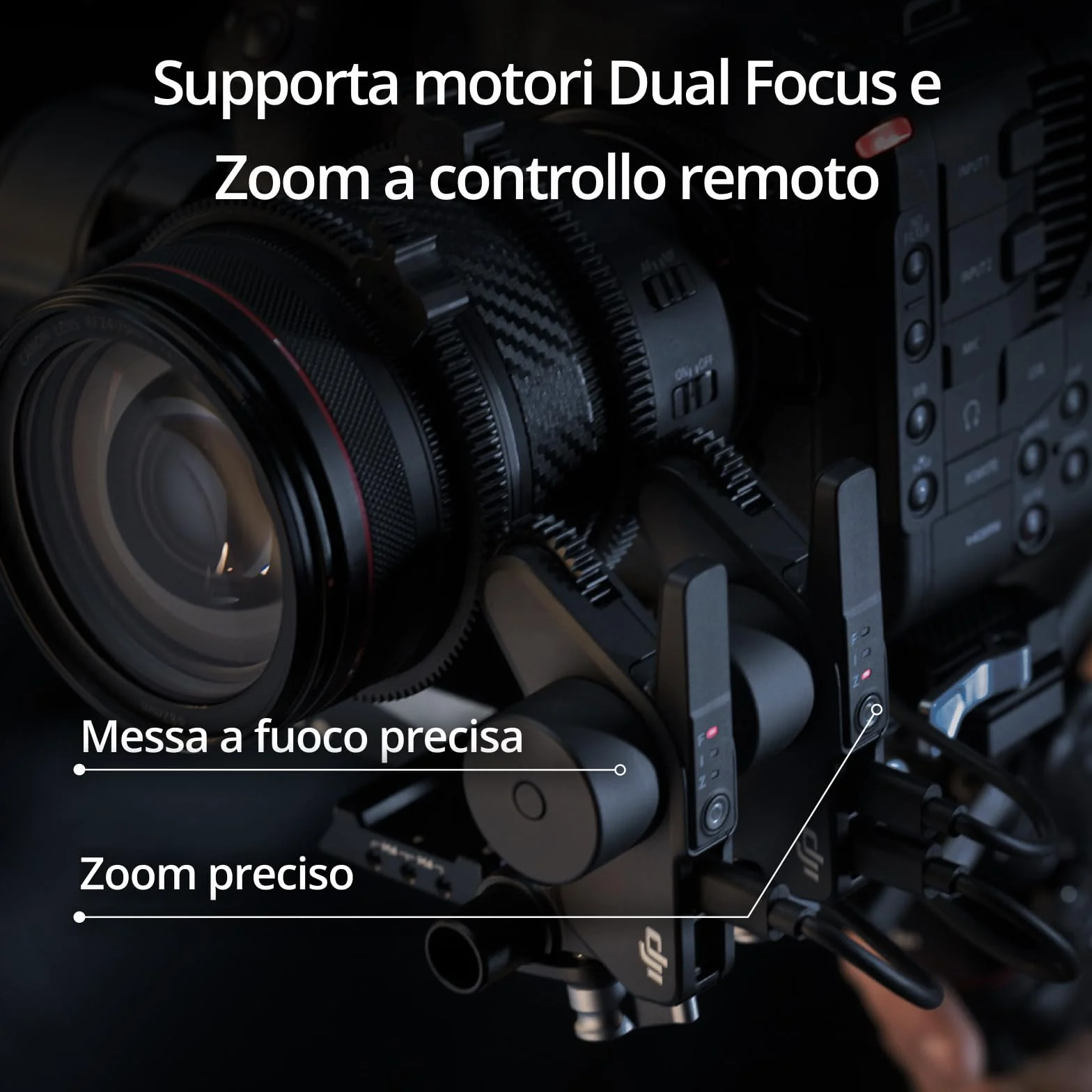 DJI RS 4 Pro, stabilizzatore a tre assi per fotocamere cinematografiche e DSLR Canon/Sony/Panasonic/Nikon/Fujifilm, riprese verticali native di 2ª gen., carichi di 4,5 kg, motori Dual Focus e Zoom