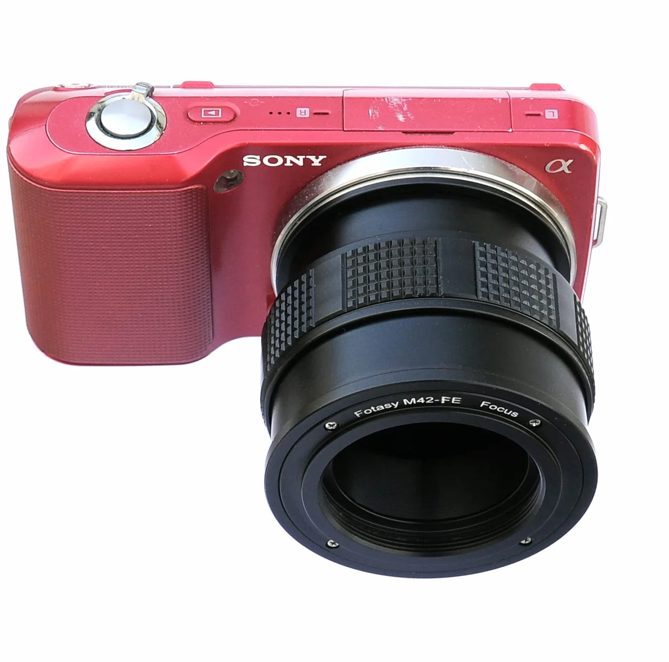 Fotasy M42 obiettivo a Sony NEX E-mount anello adattatore/macro Elicoide, nero (NA42 F)
