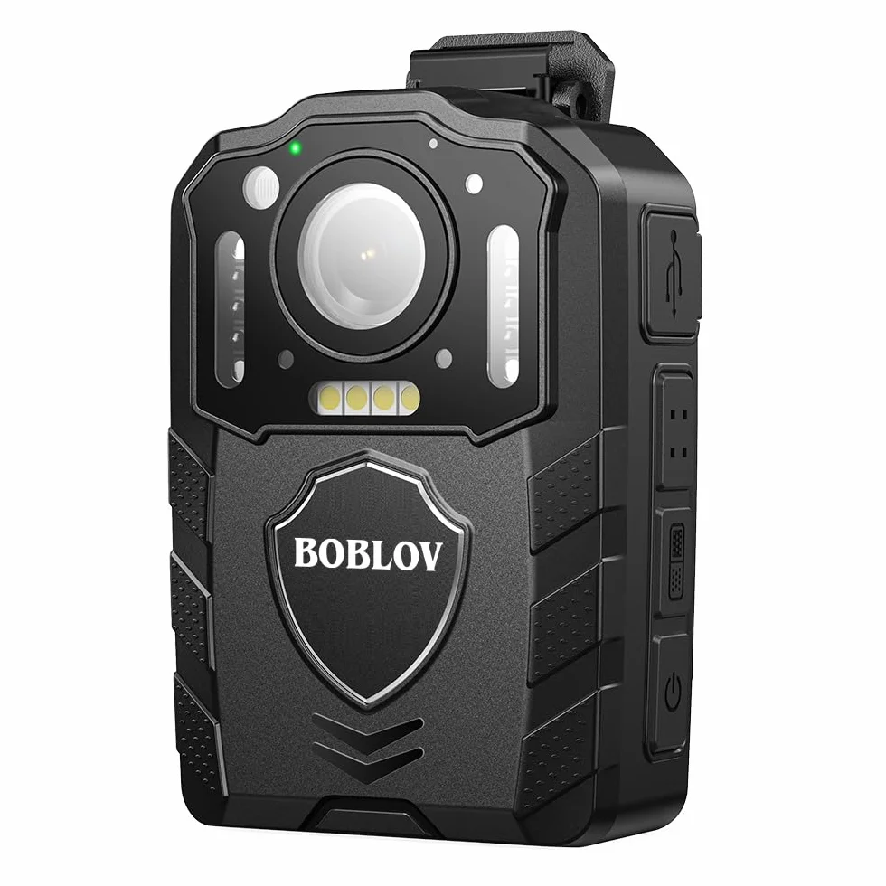 BOBLOV KJ25 1080P 256GB Bodycam Polizia Professionale, 3000 mAh con 10-13 ore di registrazione, Body Cam con visione notturna, per consegne, forze dell'ordine (256GB)