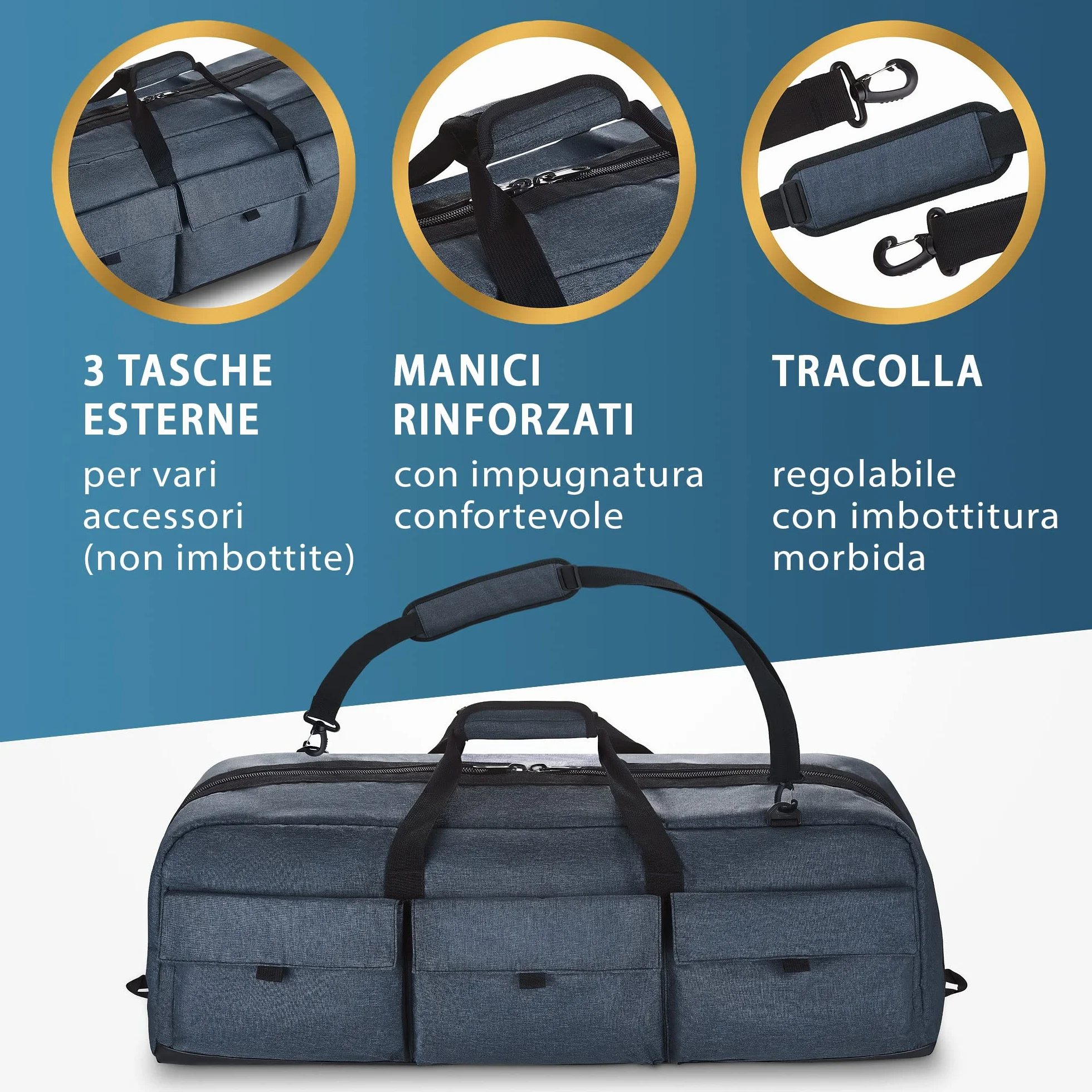 Borsa telescopio multiuso – Custodia imbottita per trasporto, tracolla regolabile e spazio extra – Idrorepellente – Compatibile con telescopi Celestron (76x29x25 cm)