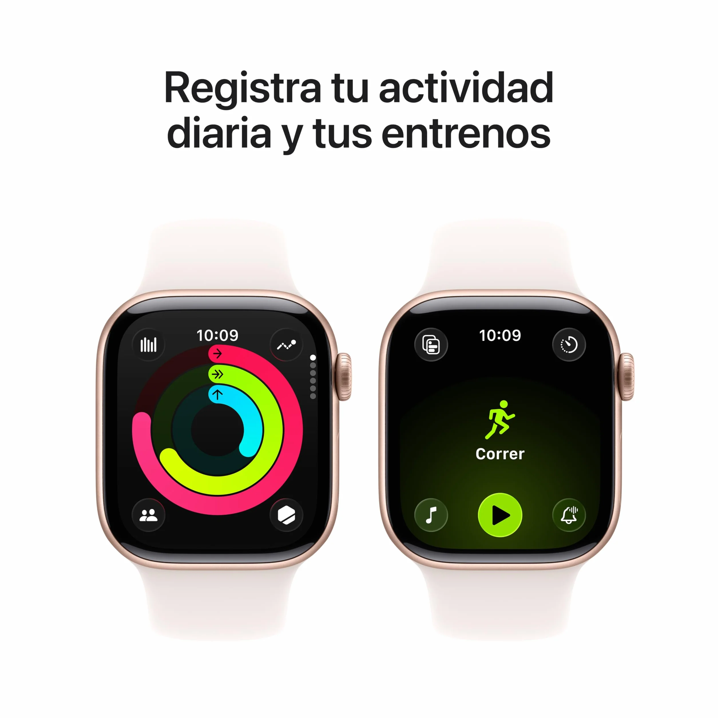 Apple Watch Series 11 GPS con Caja de Aluminio en Oro Rosa de 42 mm y Correa Deportiva Rosa Rubor-Talla S/M (Ricondizionato)