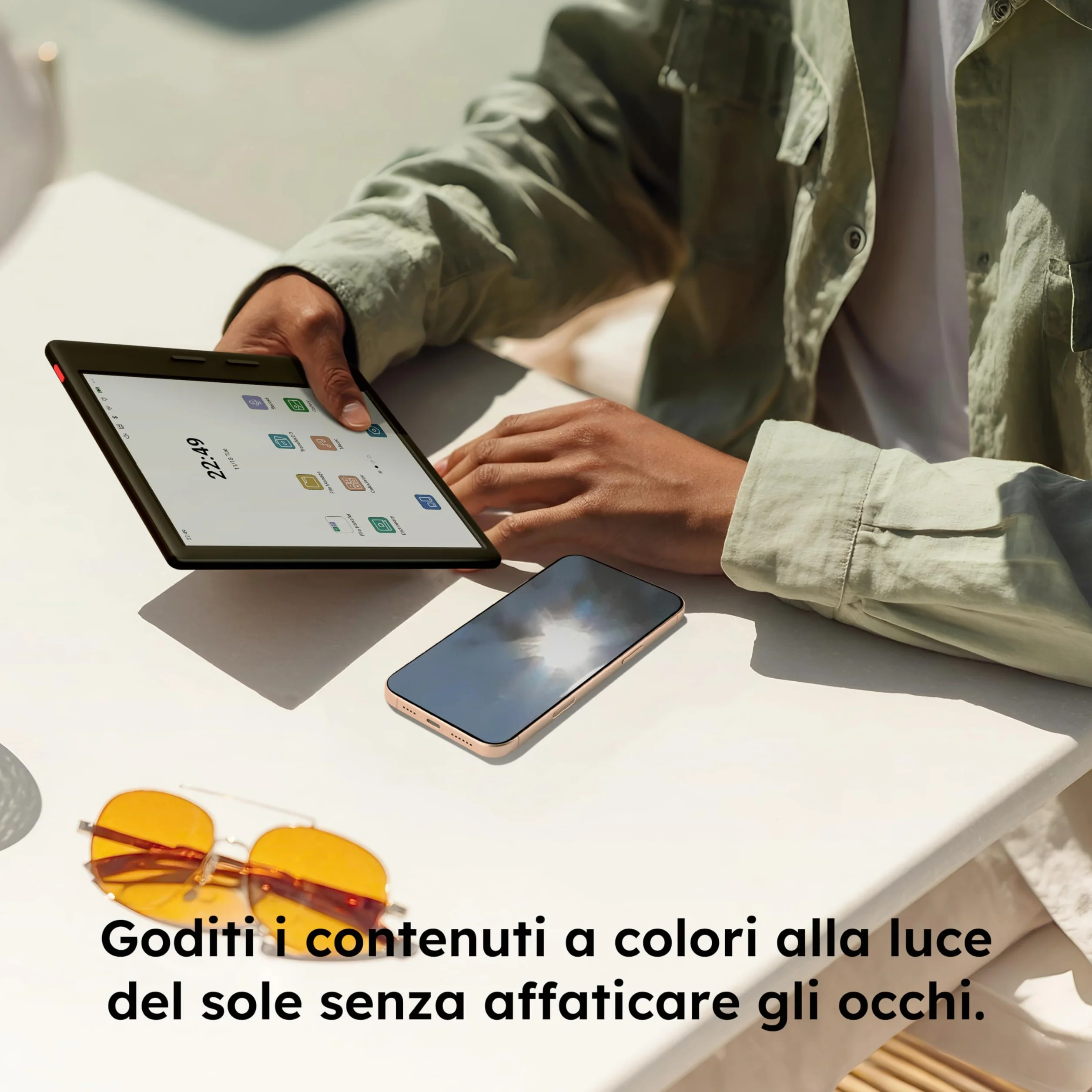 Ocean C - Lettore di eBook a colori da 64 GB + 4 GB, supporta la scrittura a mano, tablet in carta E-Ink a colori da 7 pollici con batteria a lunga durata per lettura e scrittura (penna stilo