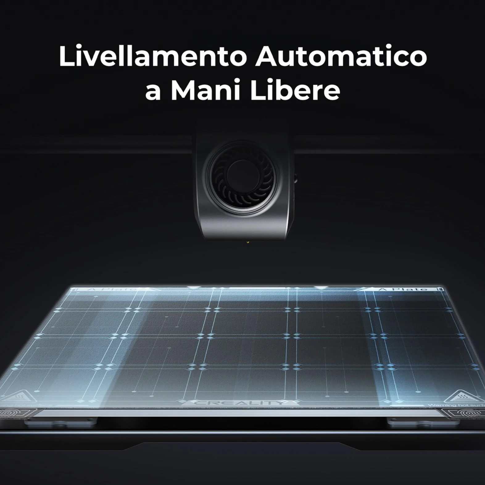Creality K1 Stampante 3D 600 mm/s ad alta velocità, Livellamento Automatico, Dettaglio Liscio di 0,1 mm Aggiornato, Raffreddatore a Doppia Ventola, Dimensioni di Stampa 8,66x8,66x9,84 po