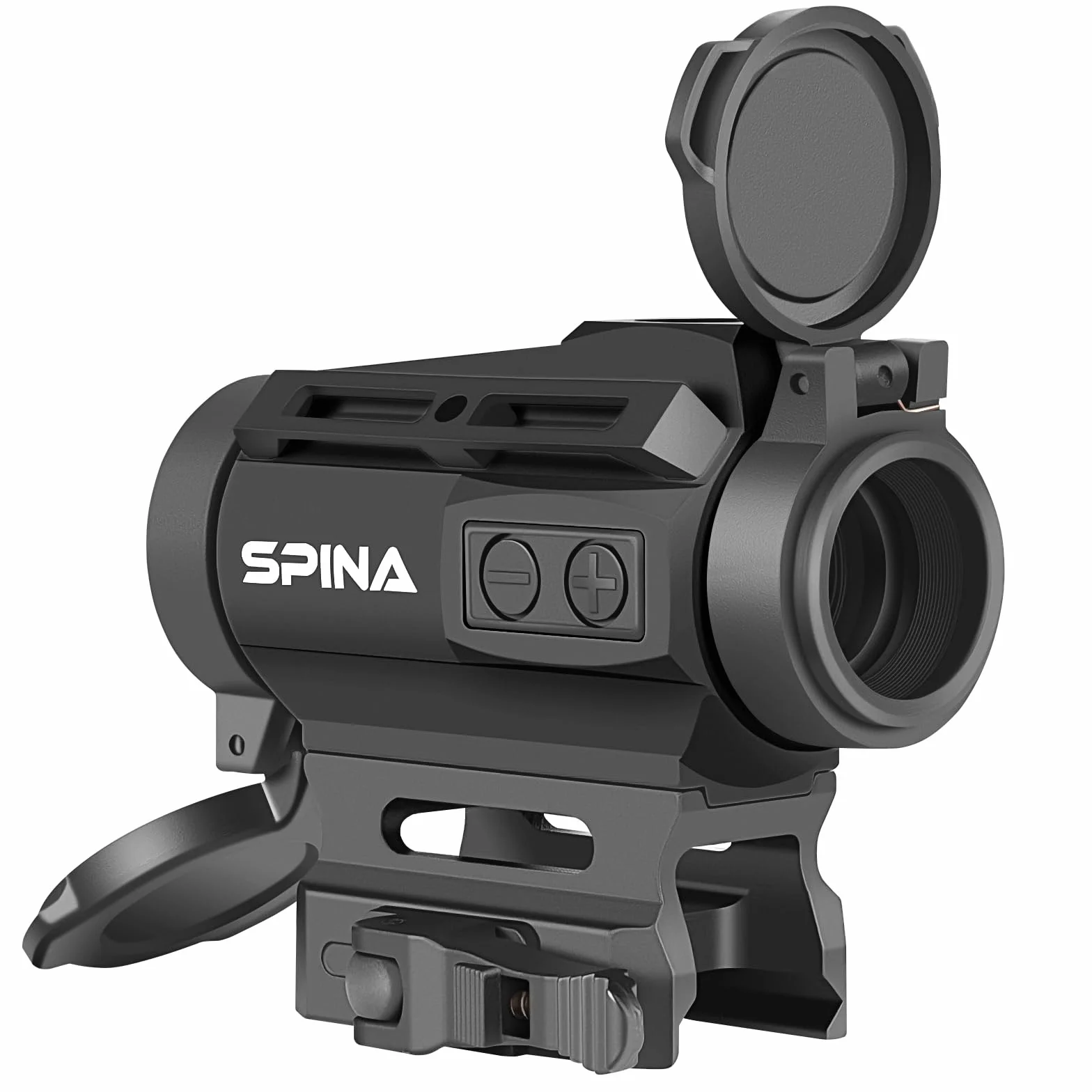SPINA OPTICS Red Dot Sight 1x20mm 2 MOA Rifle Scope Riflesso con Reticle Dot/Cross Circle 7 livelli luminosità QD Mount