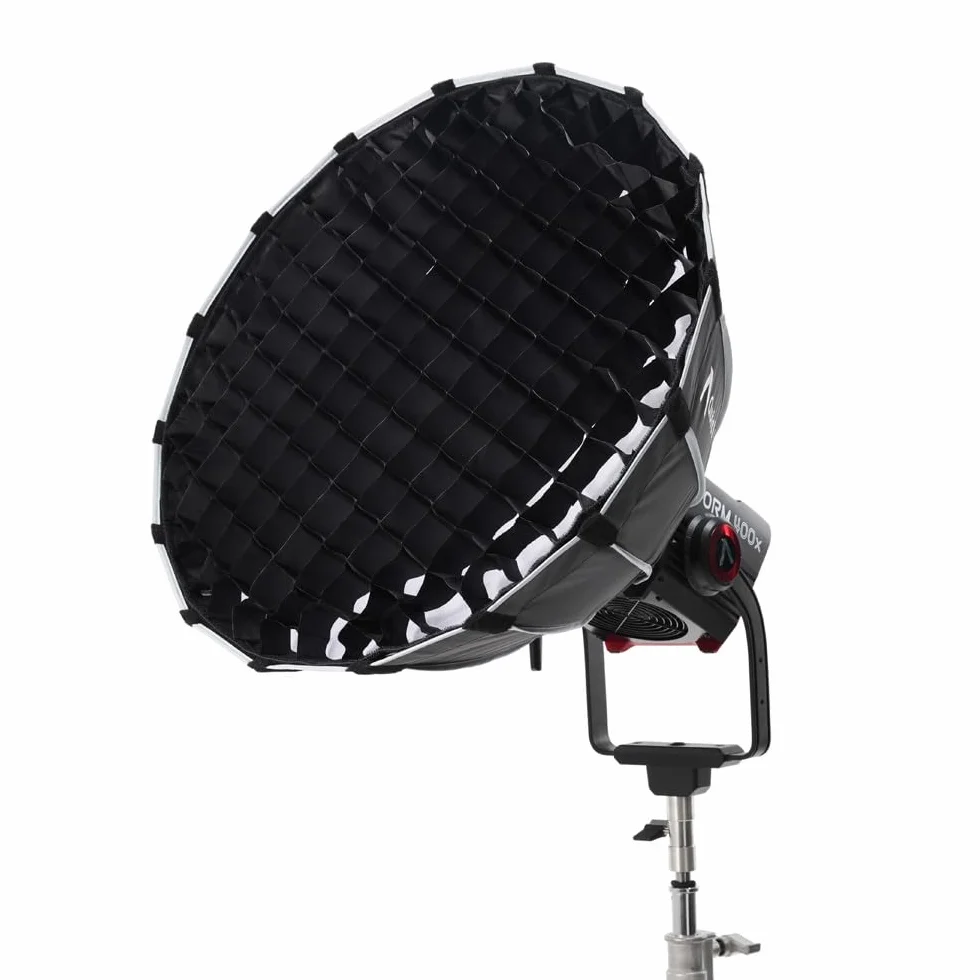 Aputure Quick Dome 60 - Softbox circolare Bowens da 61 cm con design a sgancio rapido, diffusione, griglia di controllo della luce e borsa per il trasporto