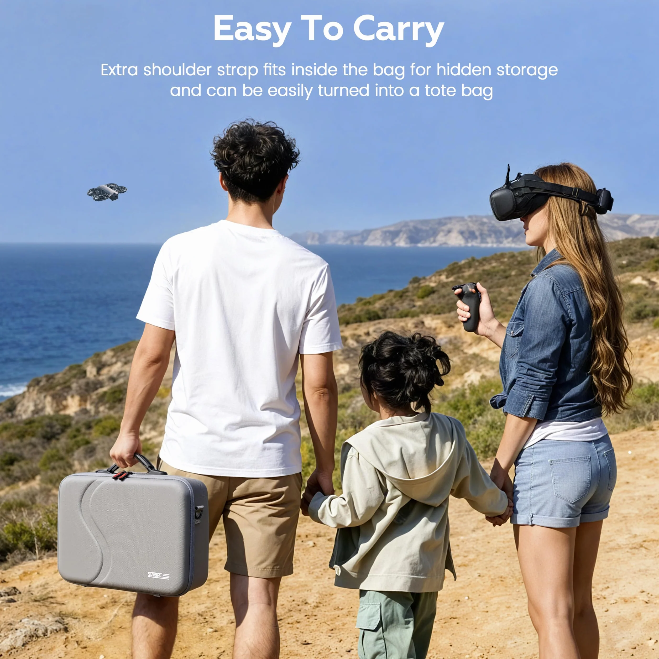 STARTRC, custodia per accessori Neo 2, borsa portatile in PU per DJI Neo 2 Motion Fly More Combo per RC Motion 3, occhiali N3, hub di ricarica