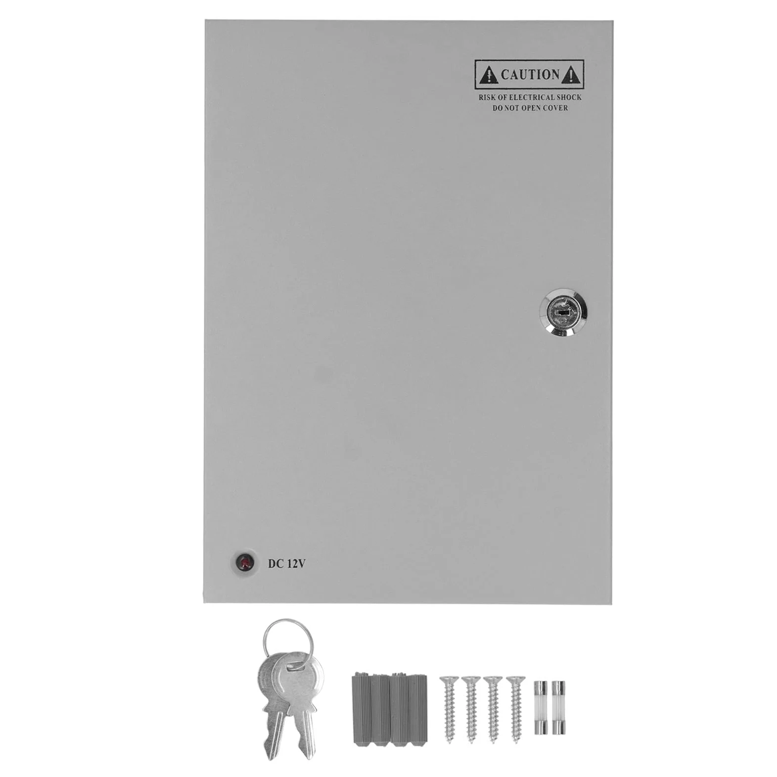 DC Box Box Box a 18 canali CCTV Alimentatore della telecamera con alloggiamento in metallo Lock CONNETTORE AC AC100V 220 V Ingresso DC12V Output DC12V (12V15A18CH)